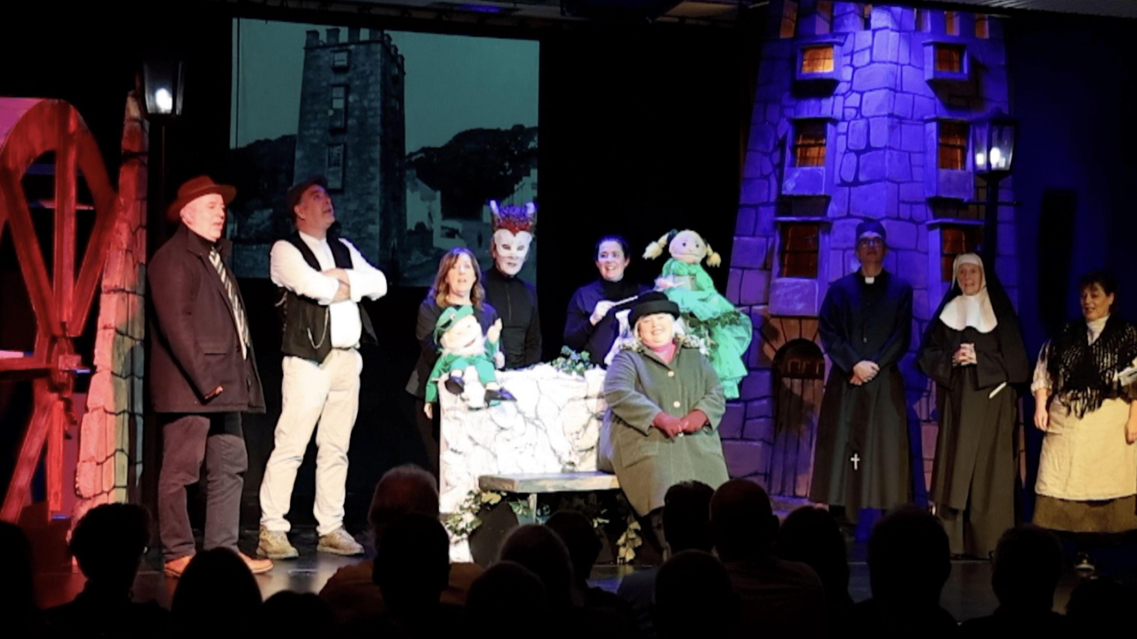 The cast of the Lurig Drama Group on stage during the performance in Cushendall