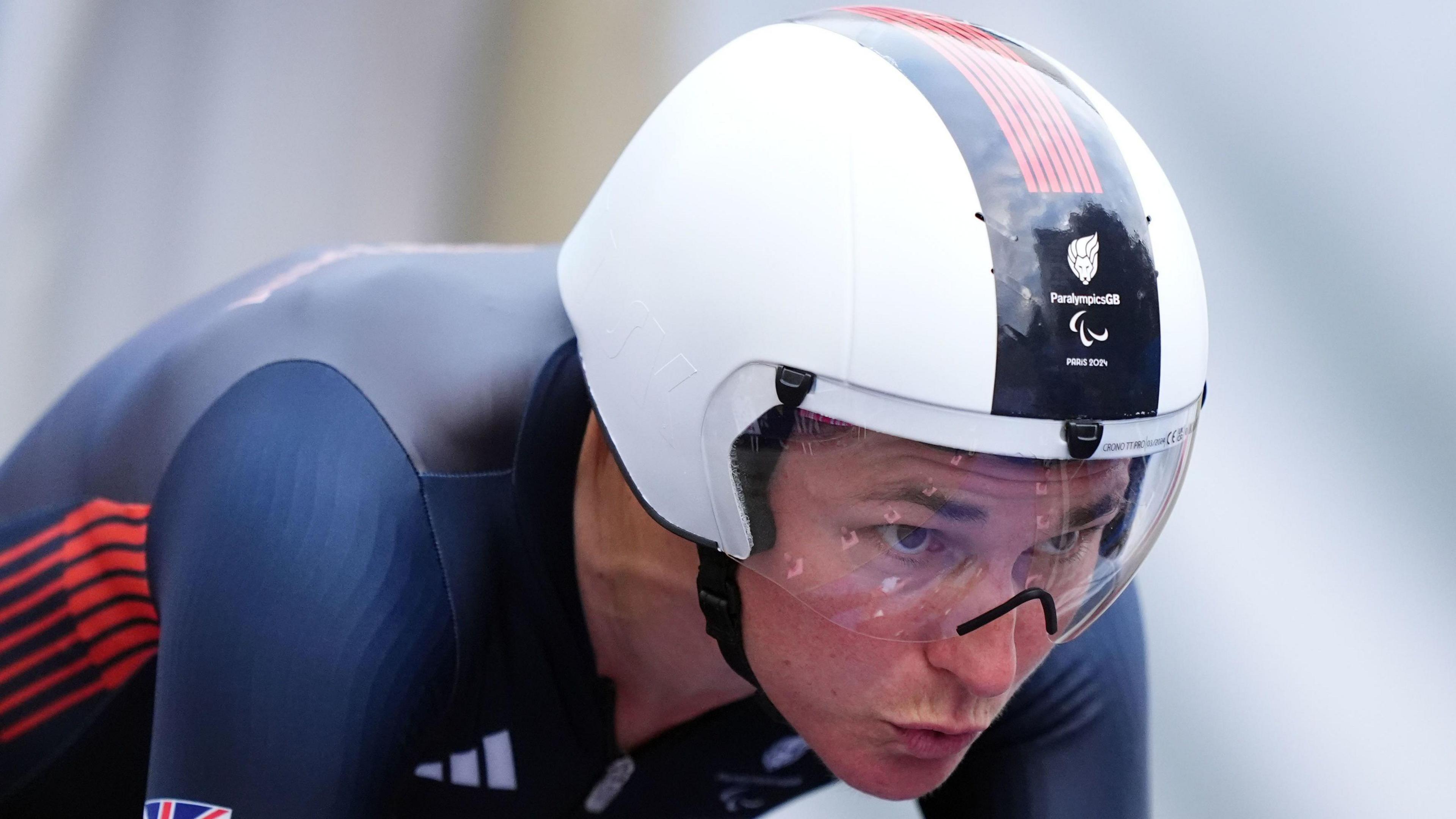 Dame Sarah Storey during the race