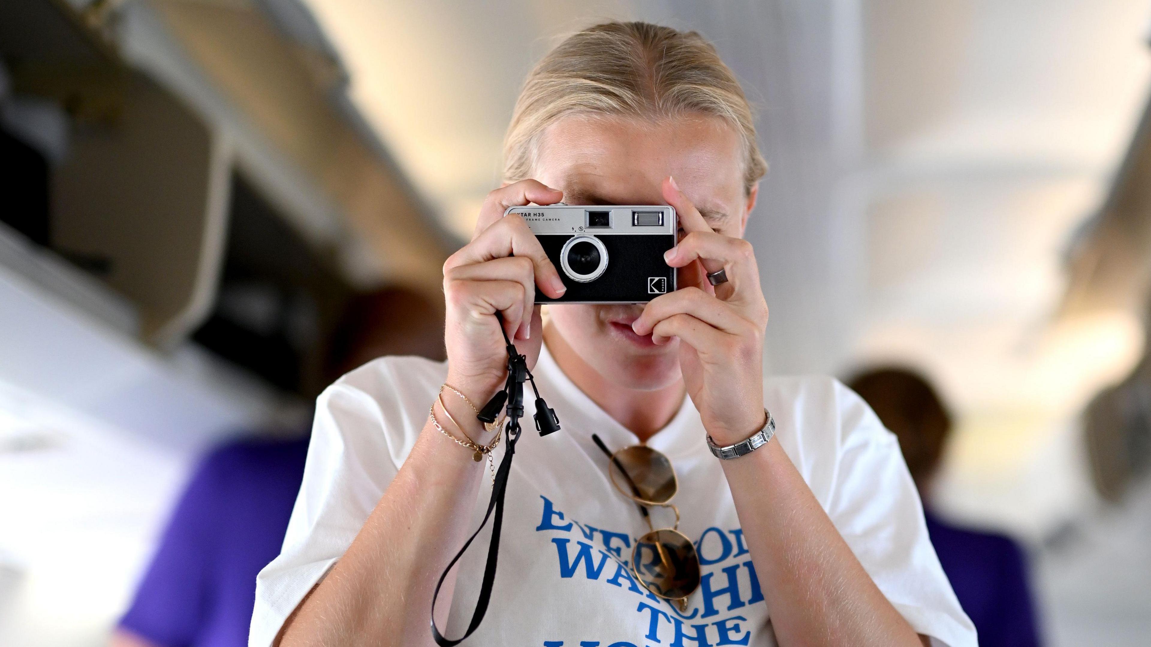 Aggie Beever-Jones takes a photo