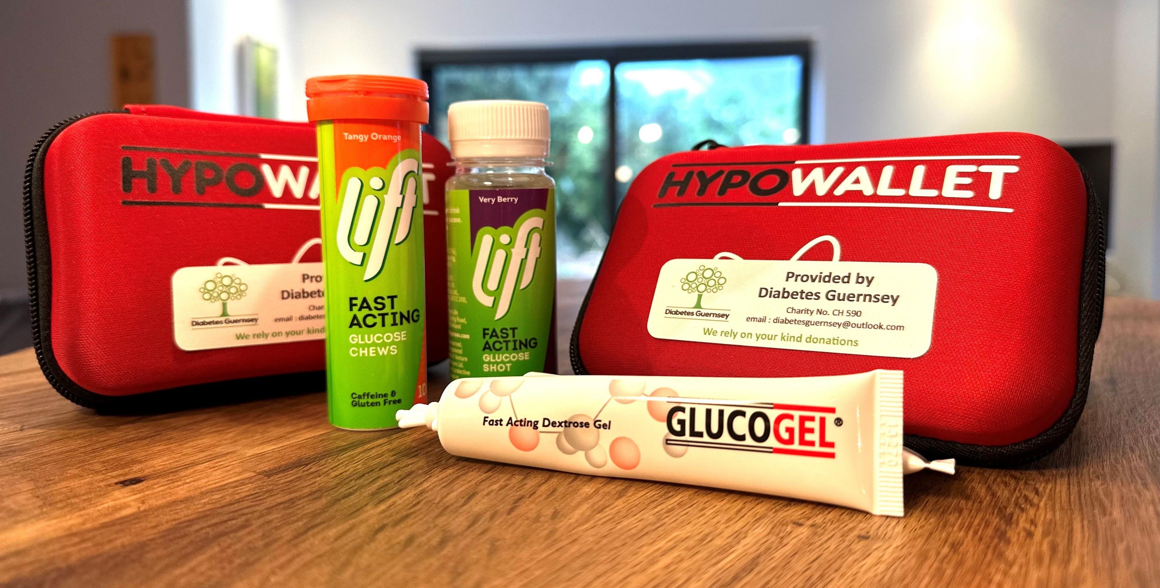 Image of the hypowallets with fast acting glucose supplements