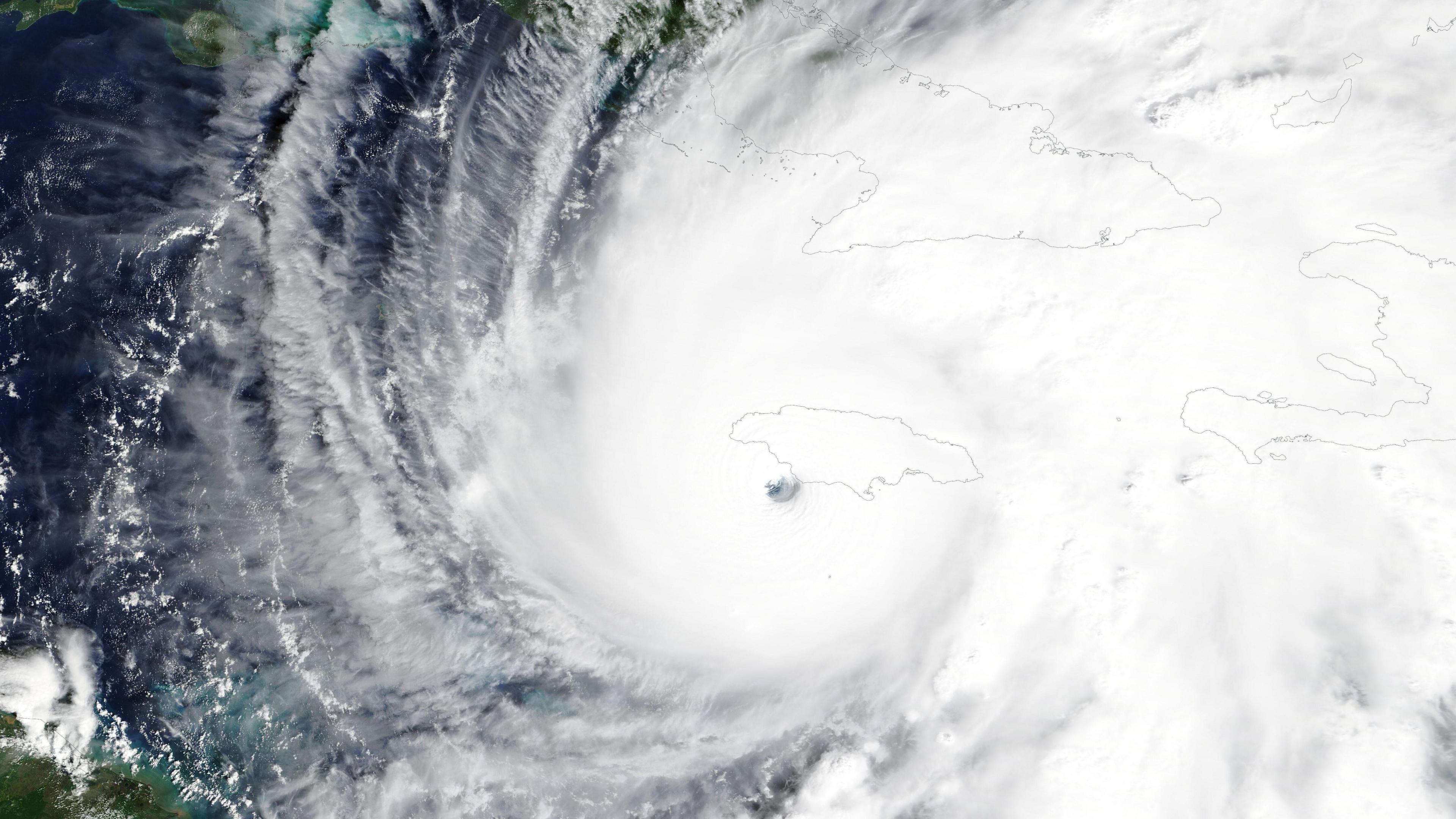 A satellite captured Hurricane Melissa as it passed over Jamaica