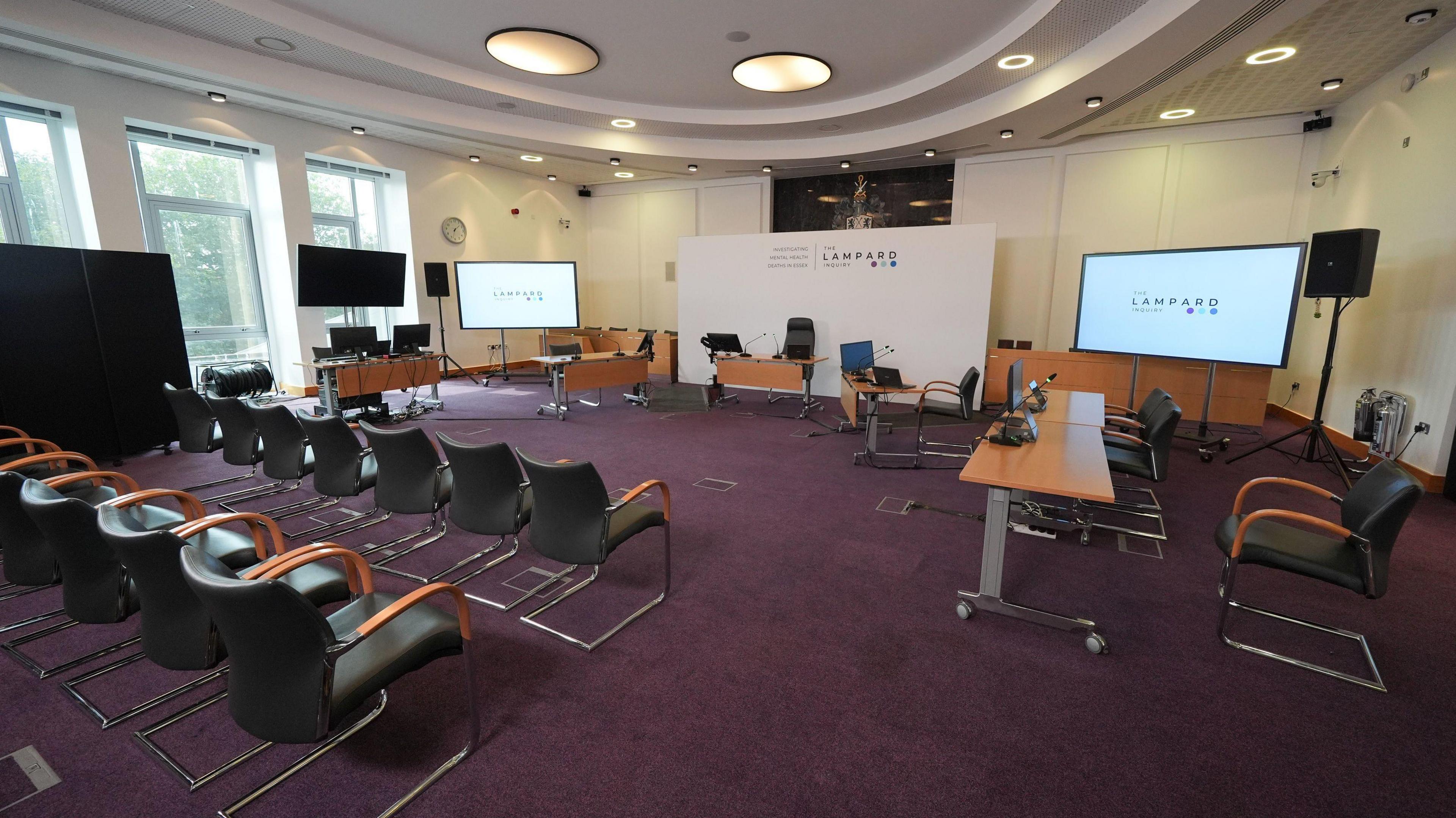 The Lampard Inquiry room at Chelmsford Civic Centre