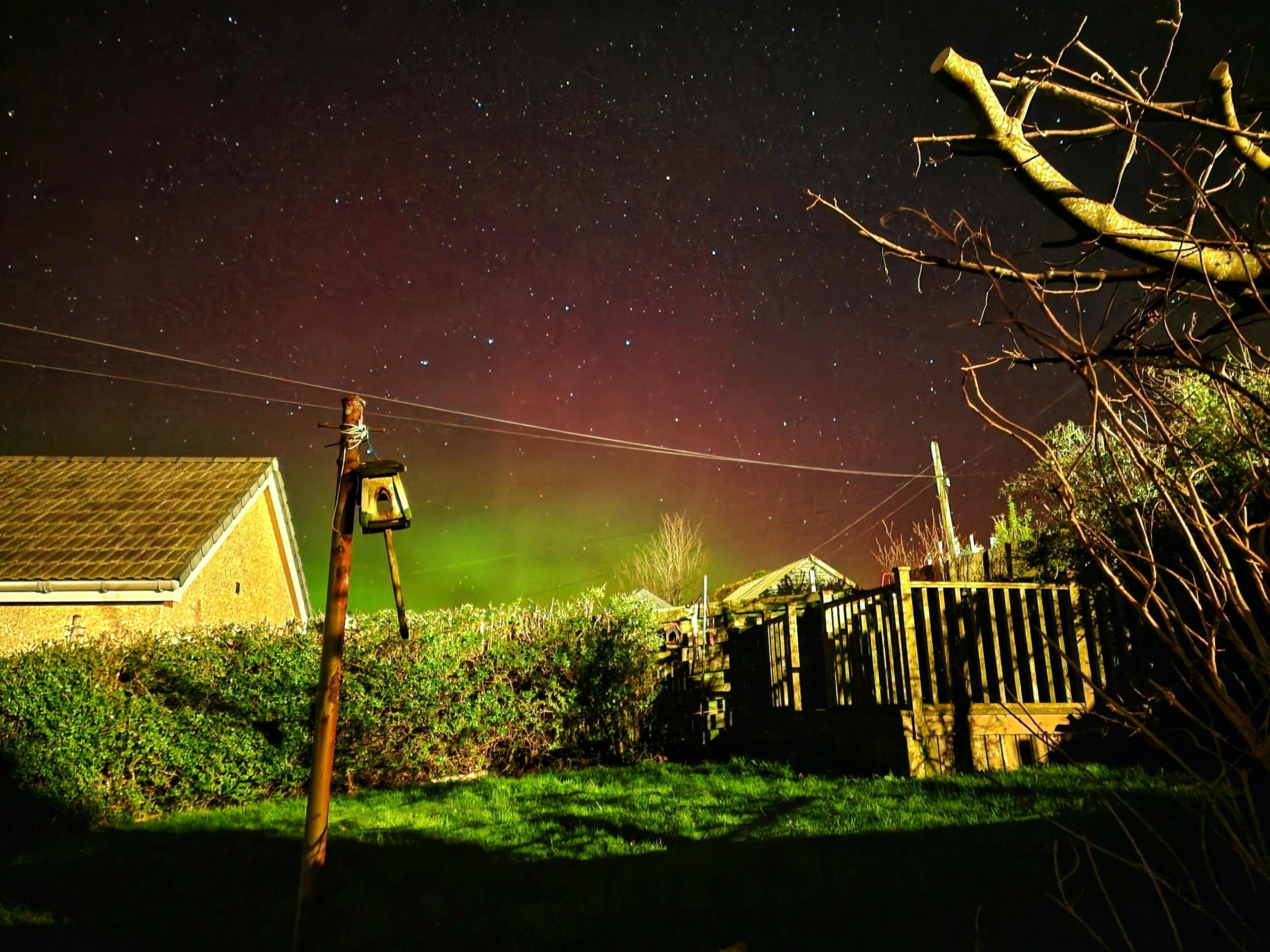 The colourful display of lights could be seen in Mallaig on the west Highland coast