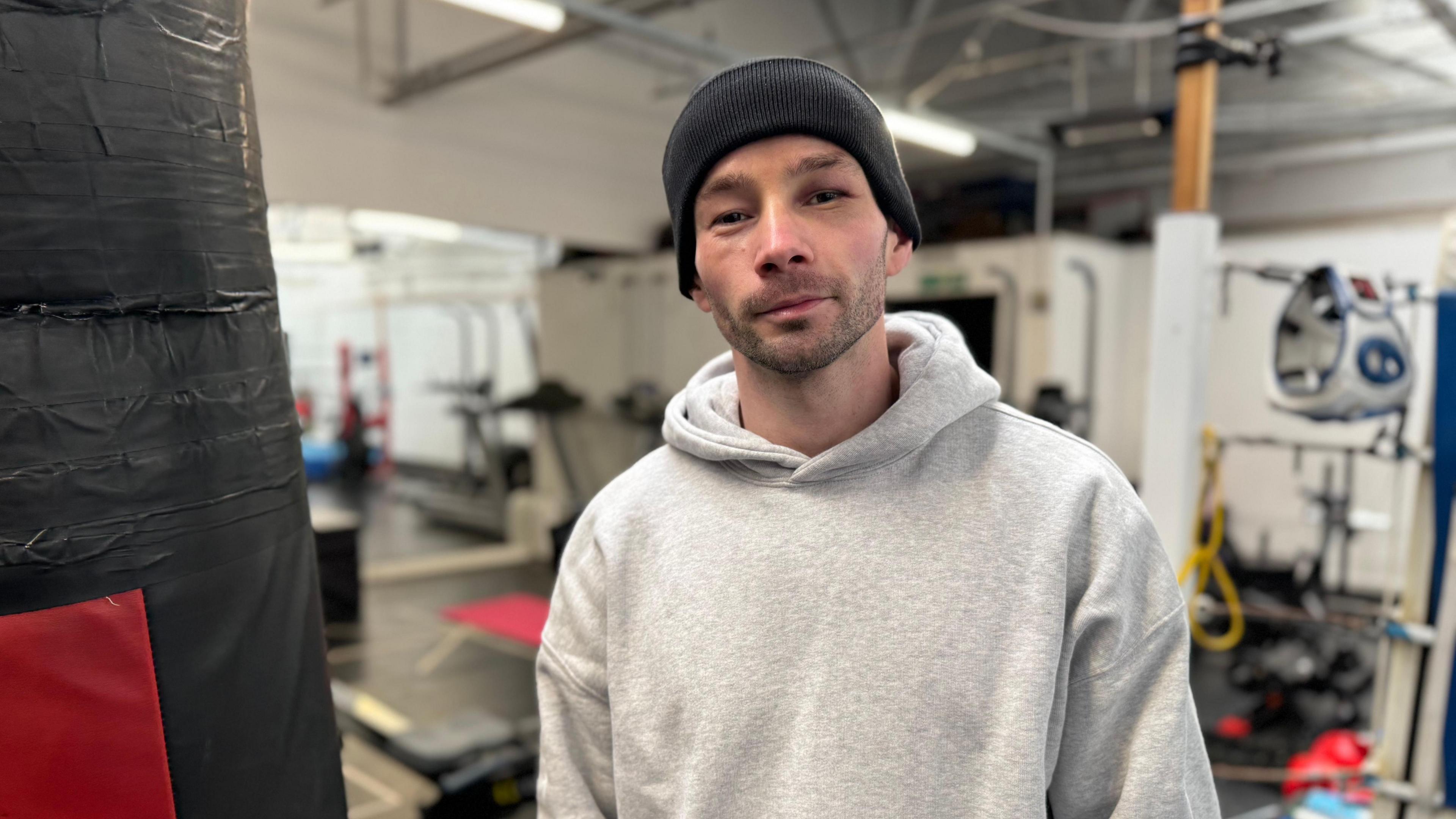 British flyweight champion Sean Bruce pictured in the gym