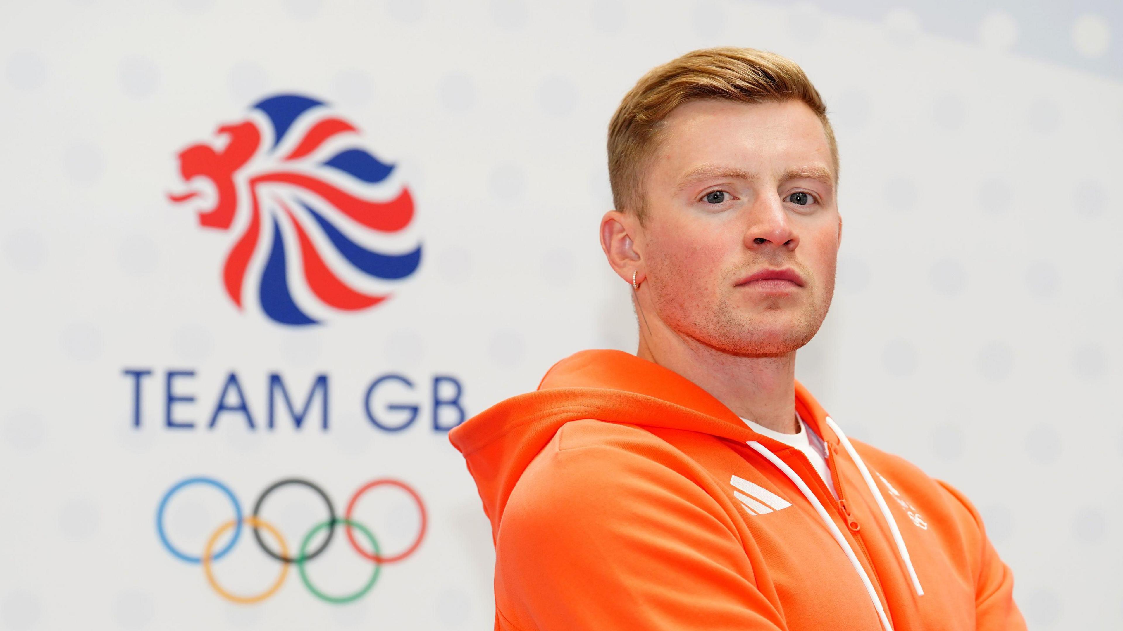 Adam Peaty during a Team GB kitting out session 