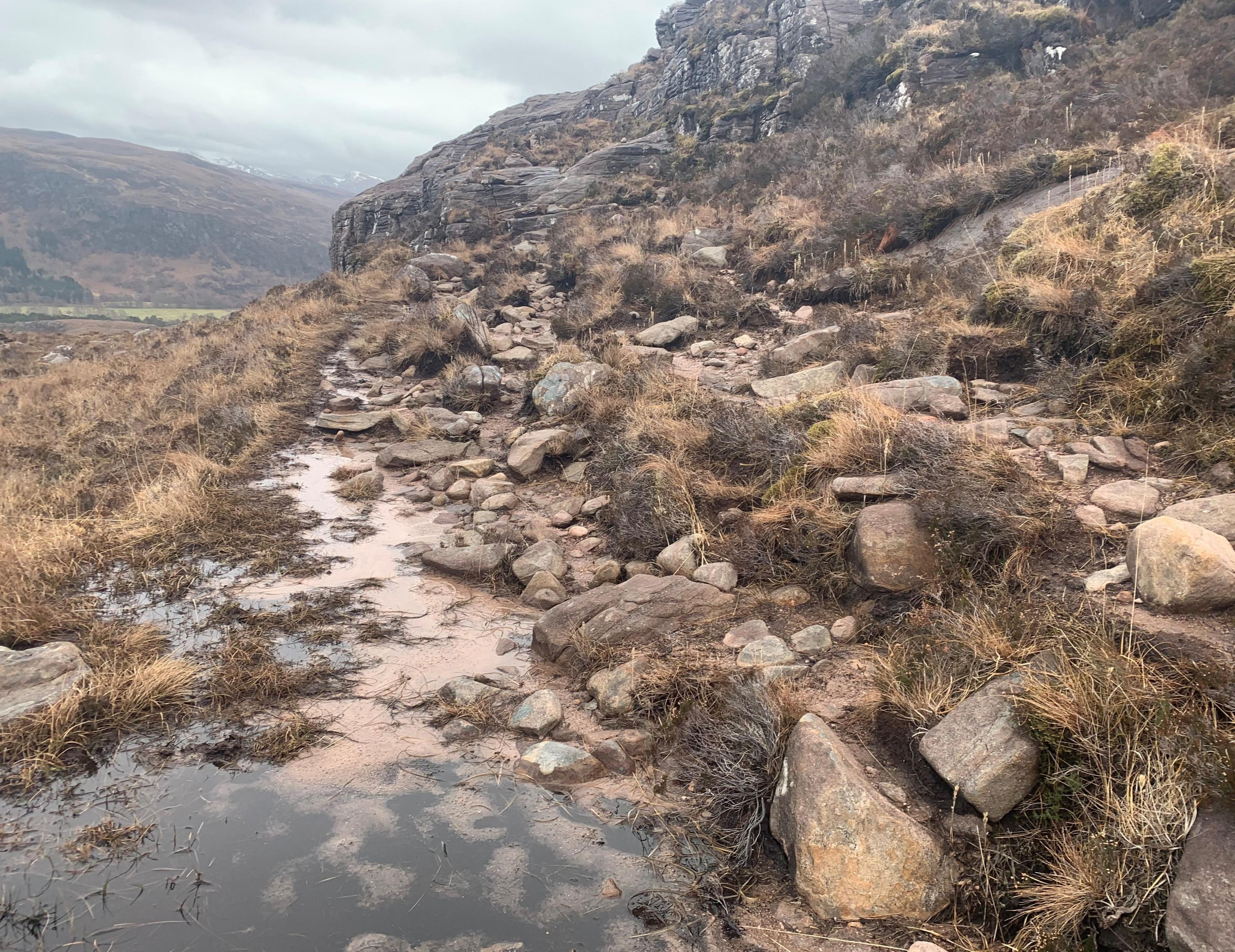 Path erosion on An Teallach