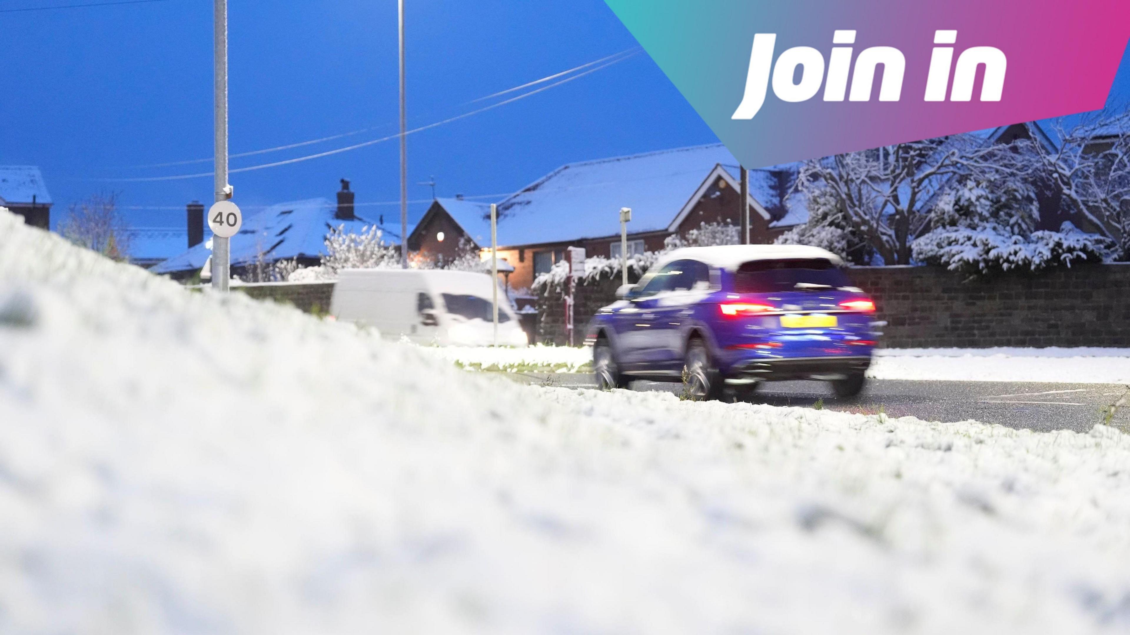 car in snow