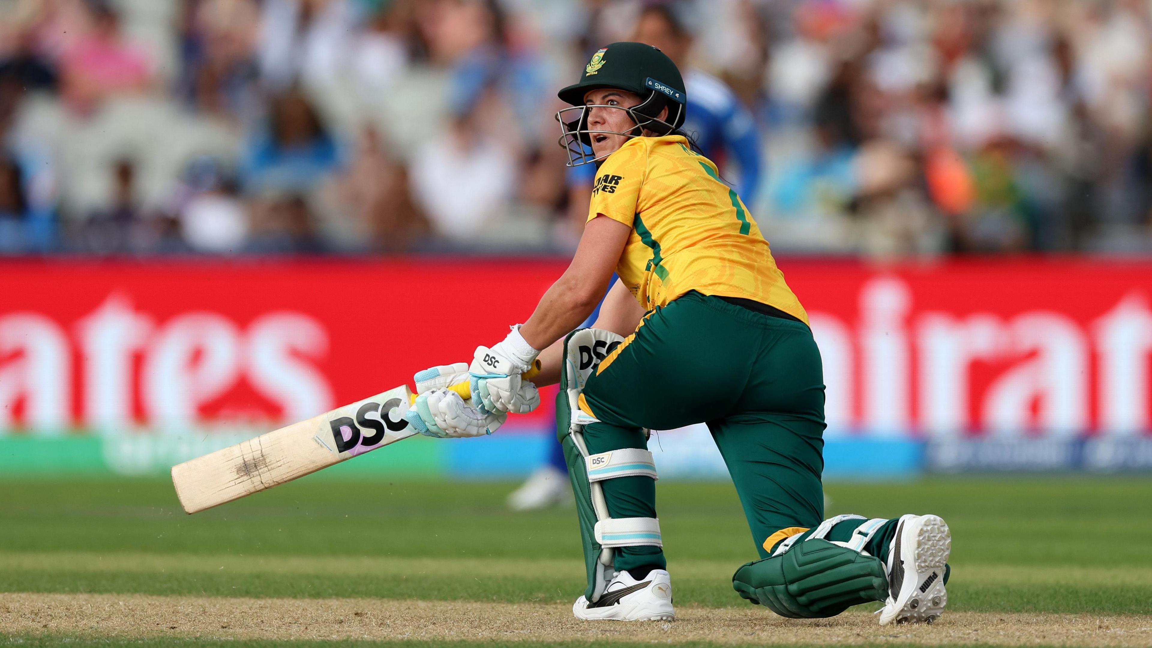 Marizanne Kapp batting for South Africa