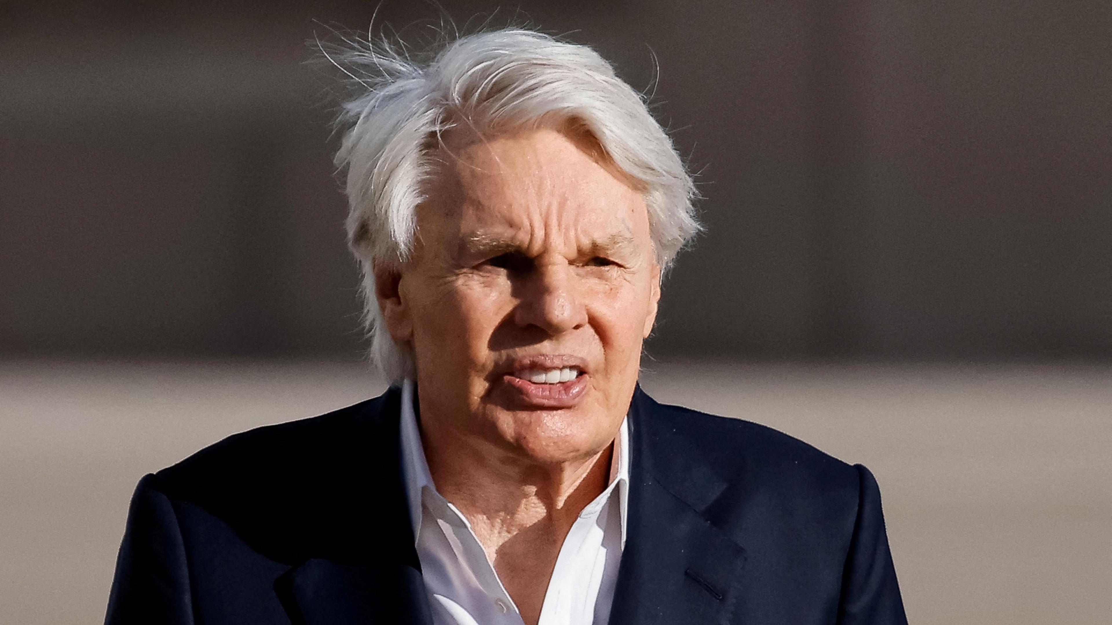 Mike Jeffries, a white-haired man who used to be CEO of Abercrombie and Fitch, pictured in October 2024