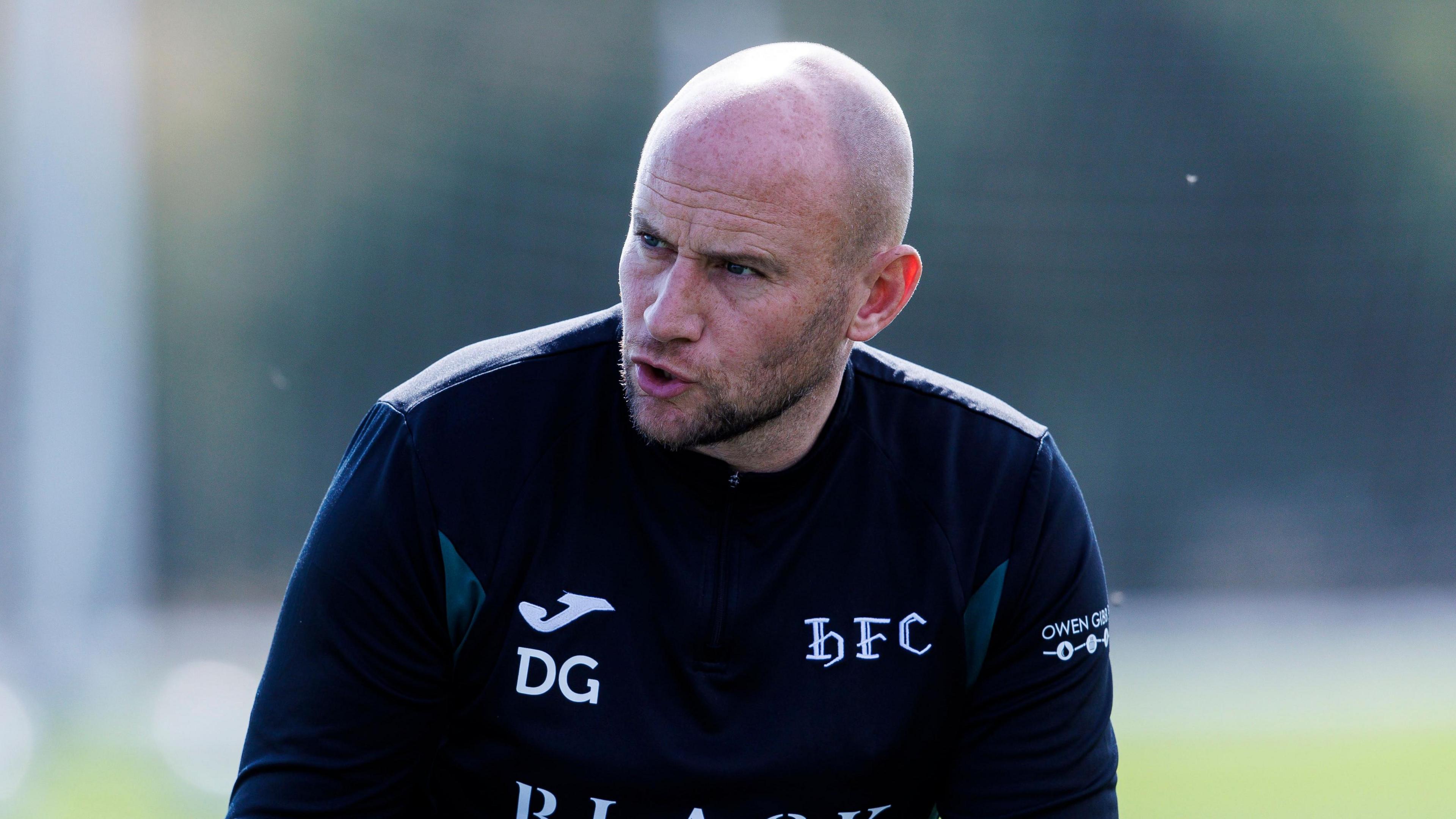 David Gray in Hibs training