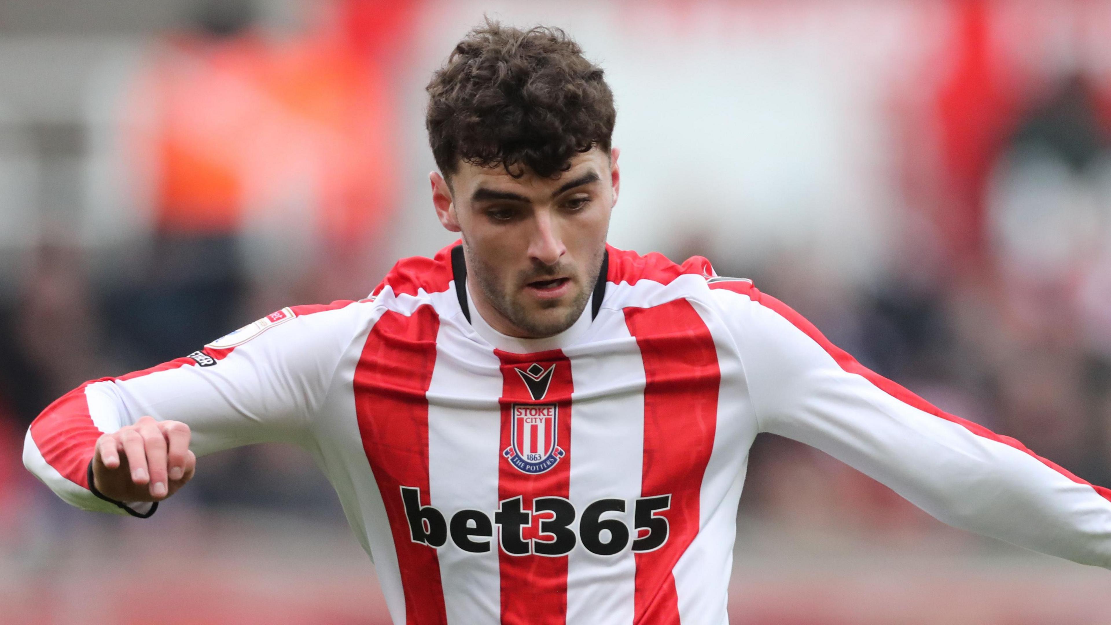 Tom Cannon playing for Stoke City