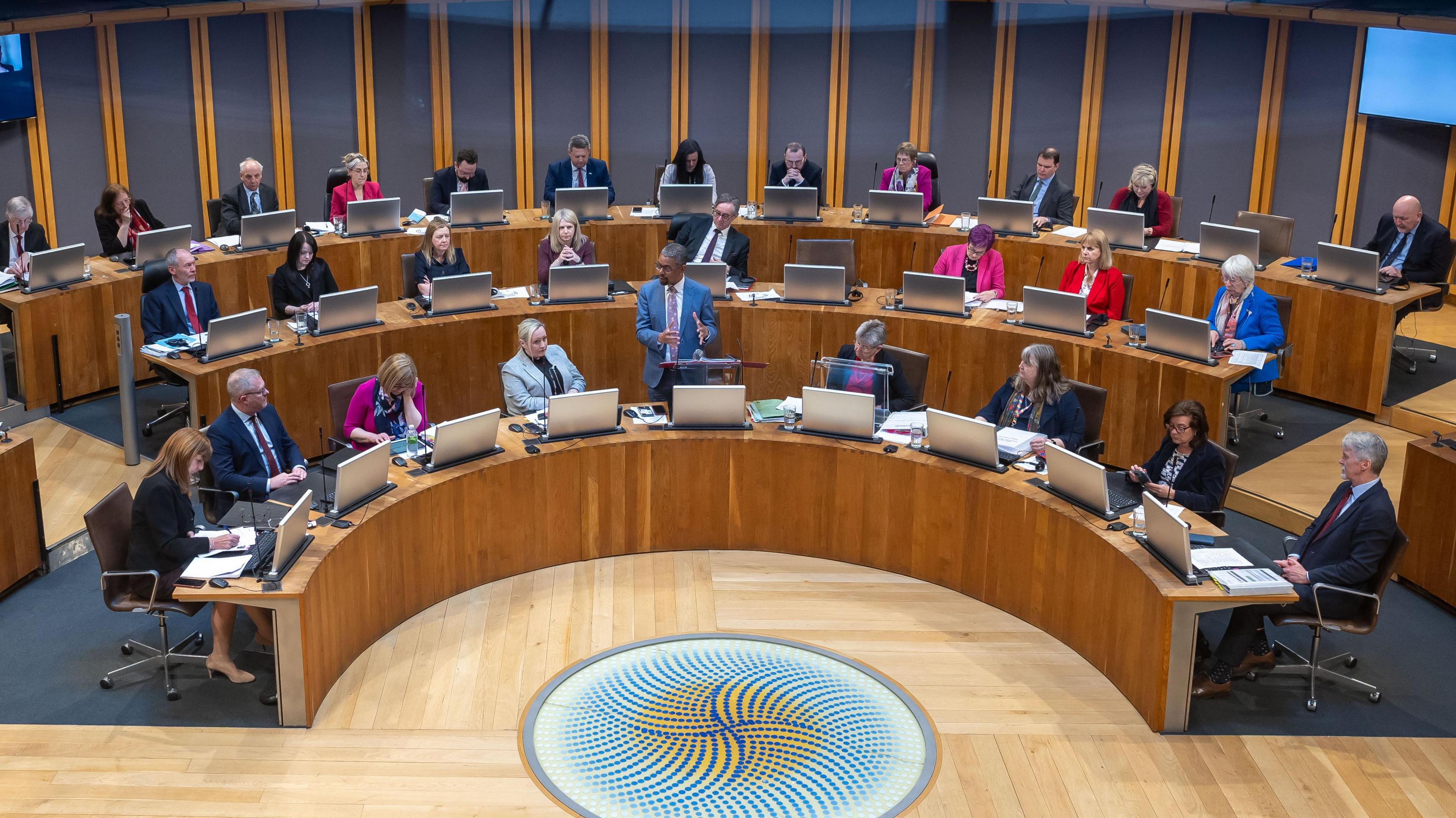 Senedd debating chamber