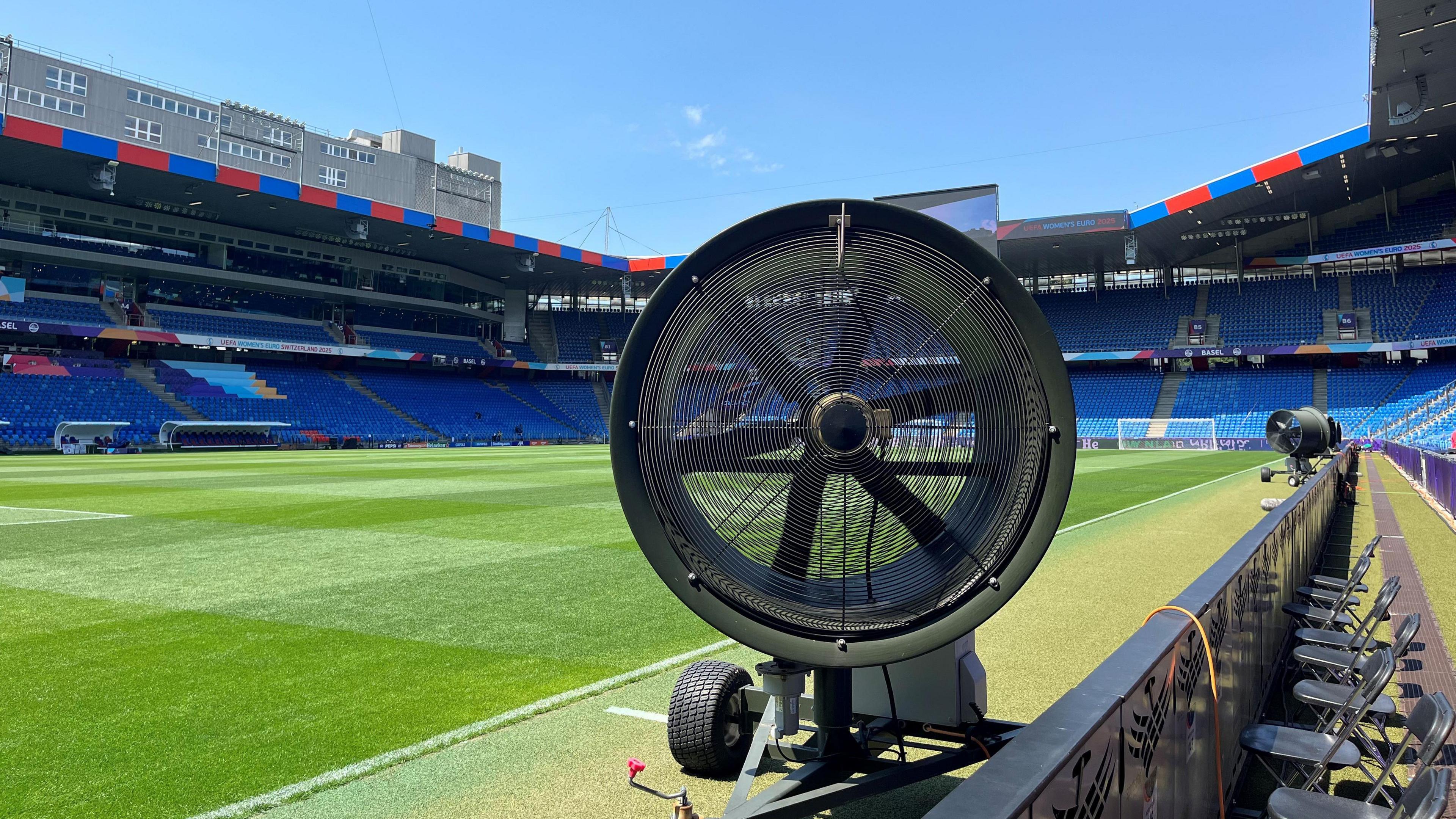 Fans are utilized  to chill  transportation   astatine  St Jakob-Park successful  Basel