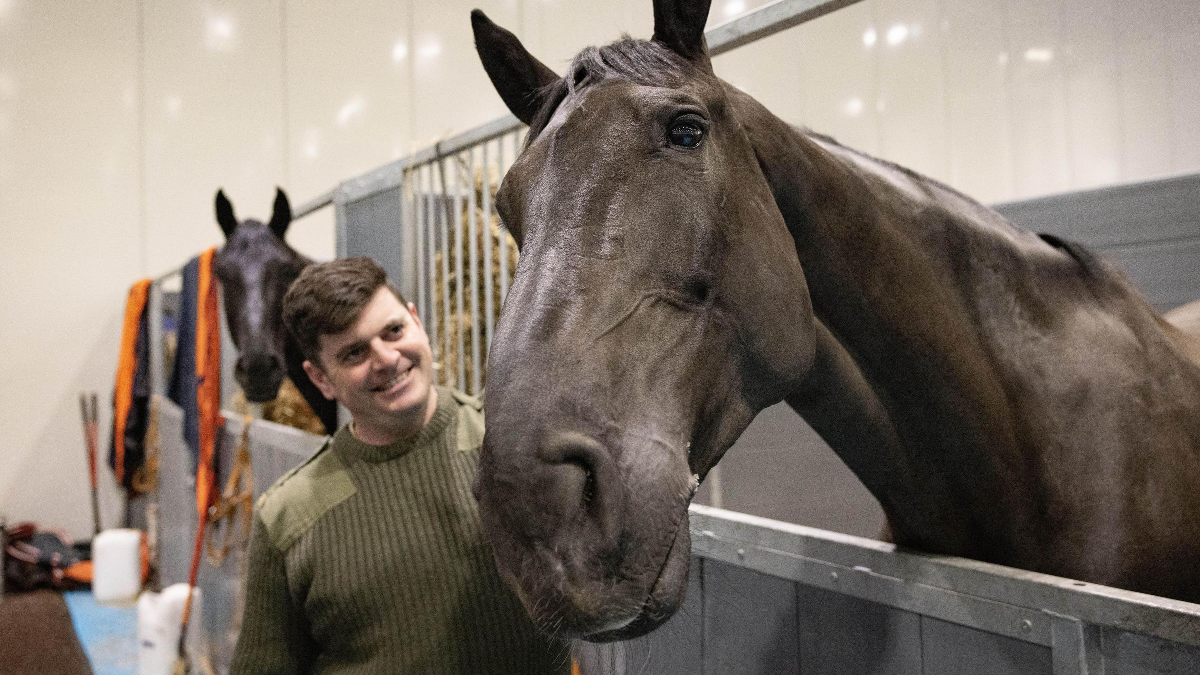 Lord Firebrand, also known as Yogi, of The King's Troop Royal Horse Artillery. 