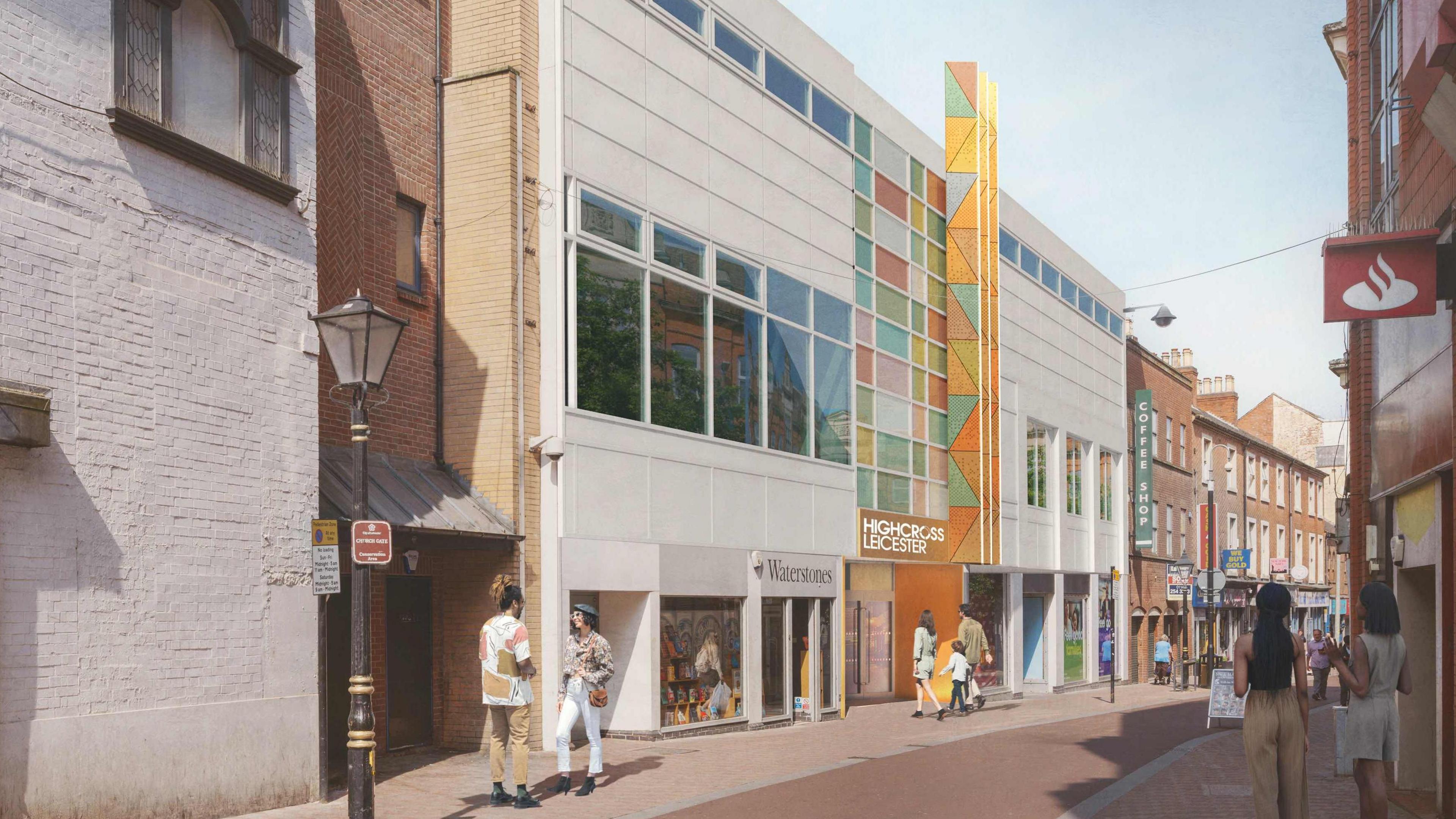 An artist's impression of the new Church Gate entrance to Highcross Shopping Centre, in Leicester.