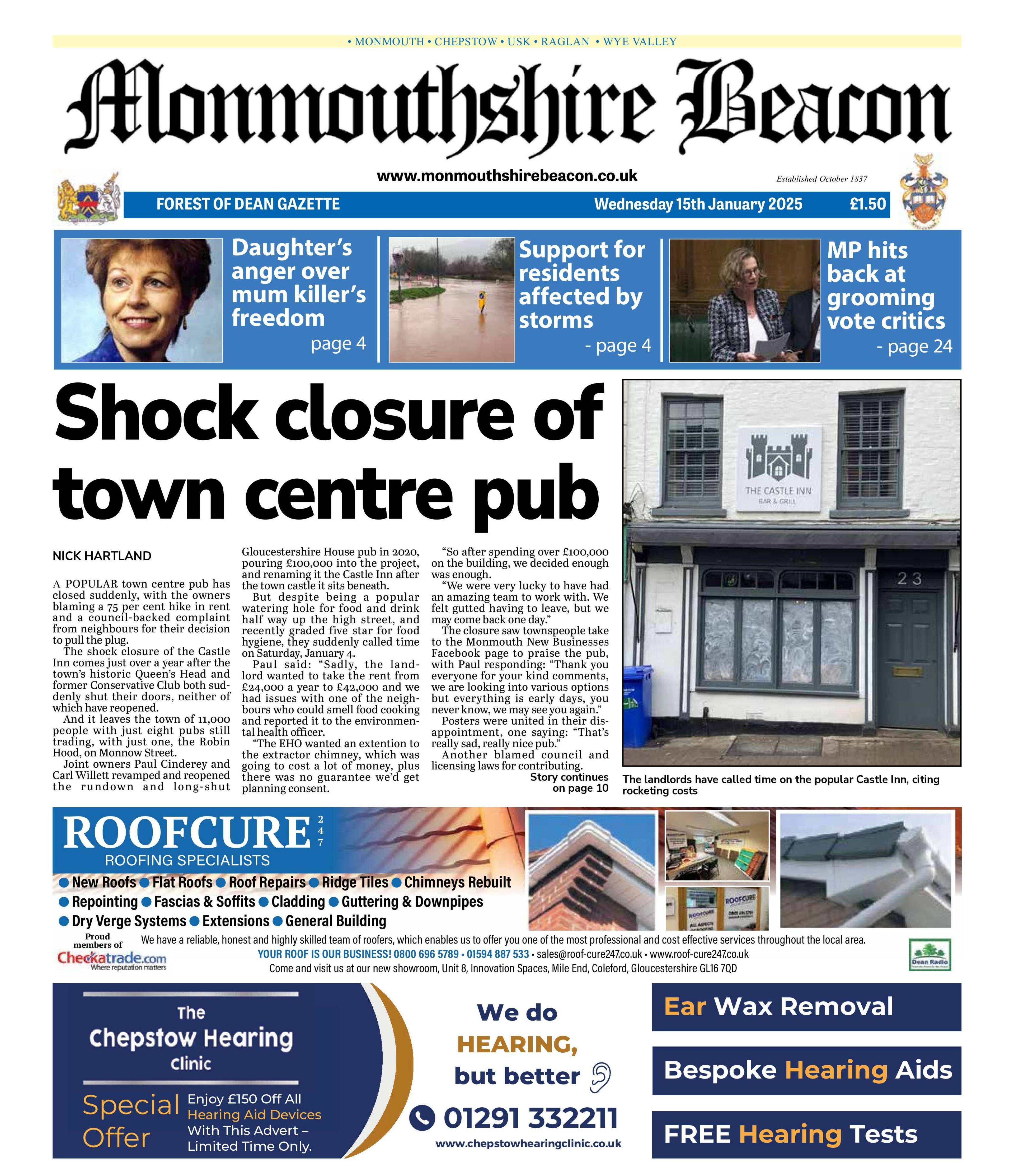 Monmouthshire Beacon front page