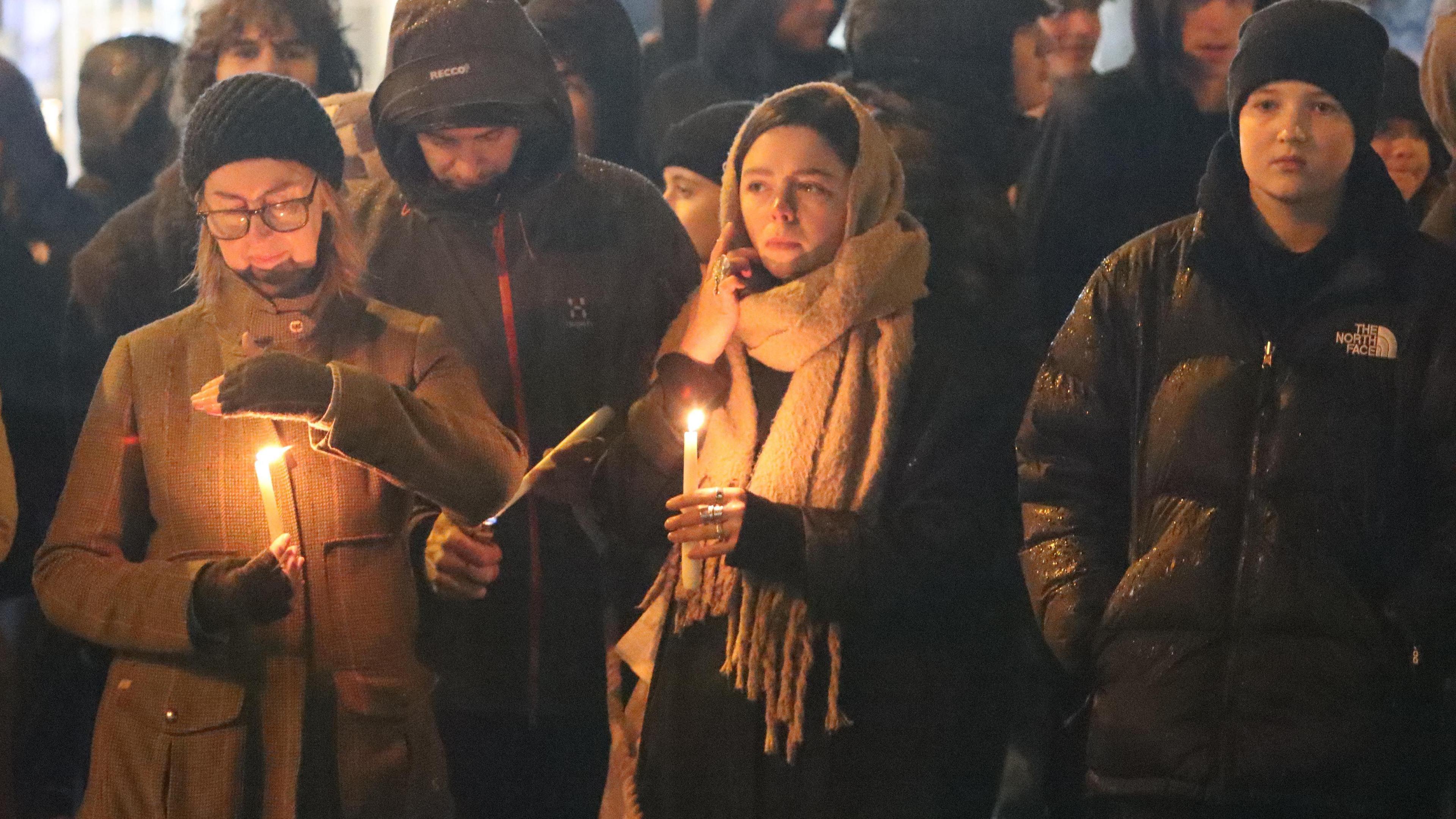 People at the vigil