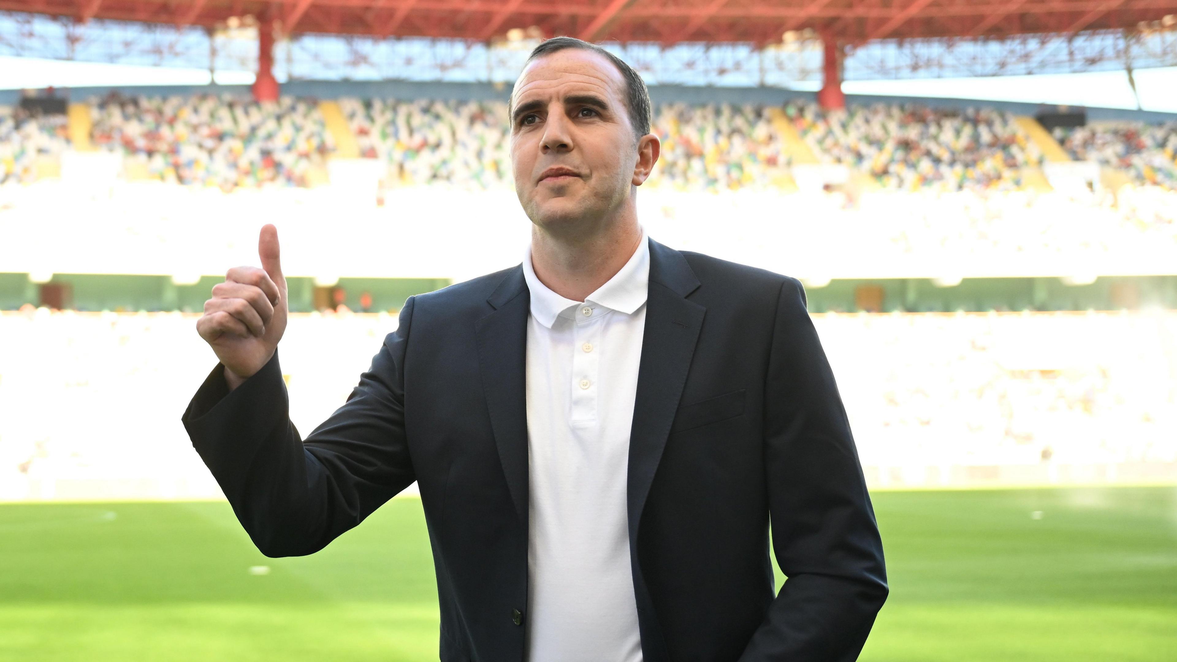 John O'Shea during his interim stint in charge of Republic of Ireland