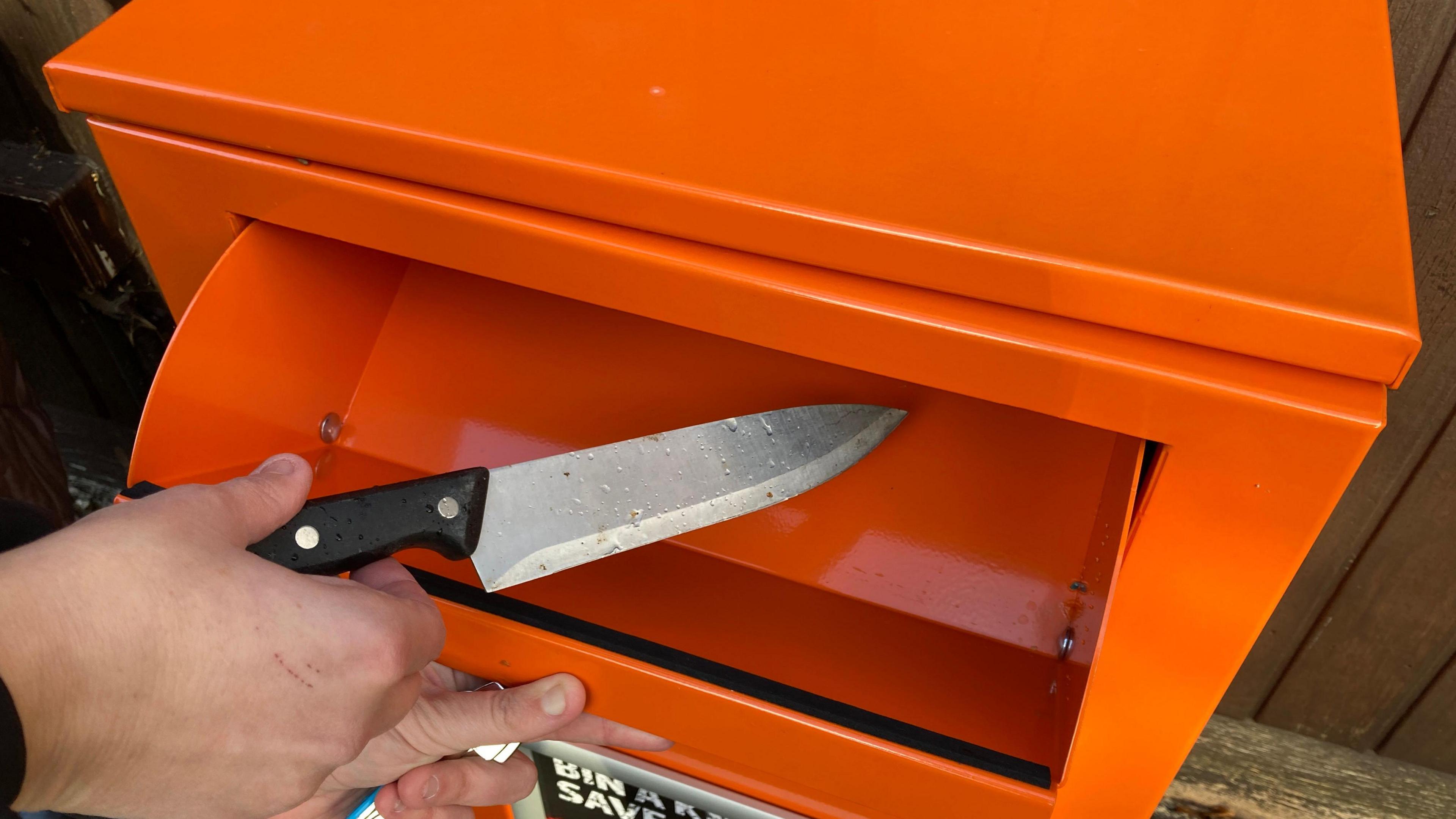 Knife surrender bin in Wiltshire