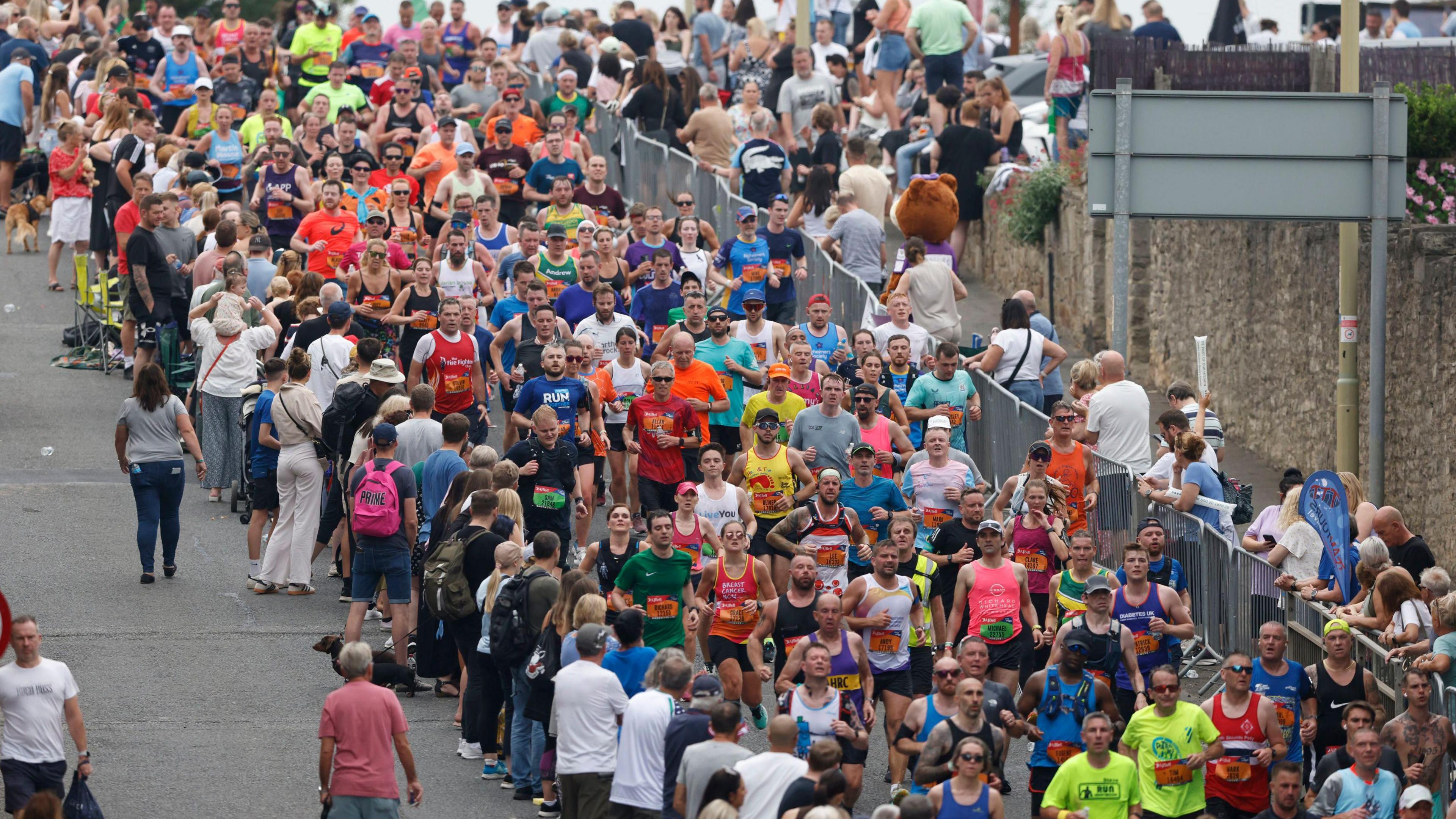 Competitors take part in the Great North Run 2023 through Newcastle upon Tyne, Gateshead and South Shields