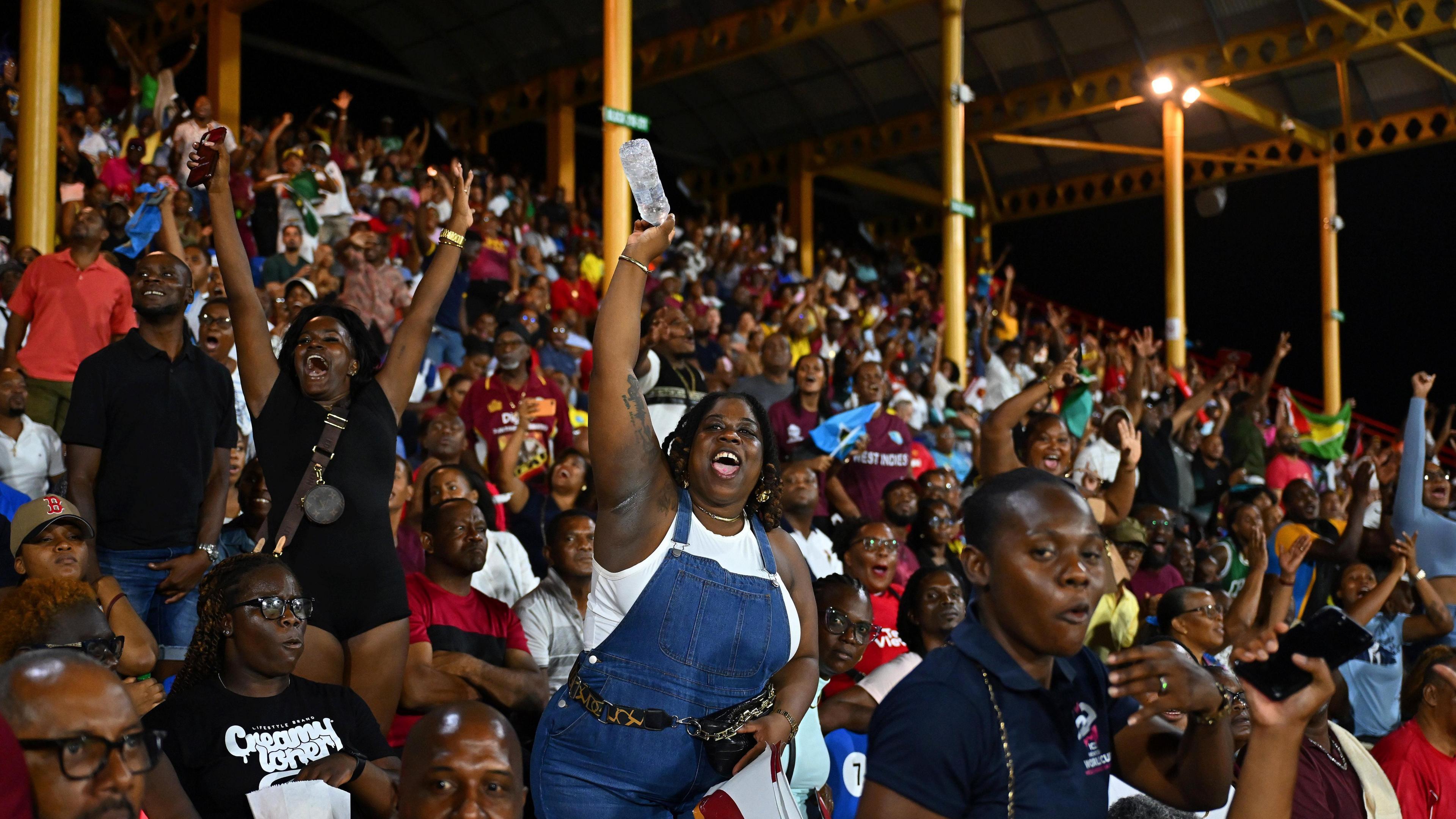 West Indies fans support team v Afghanistan