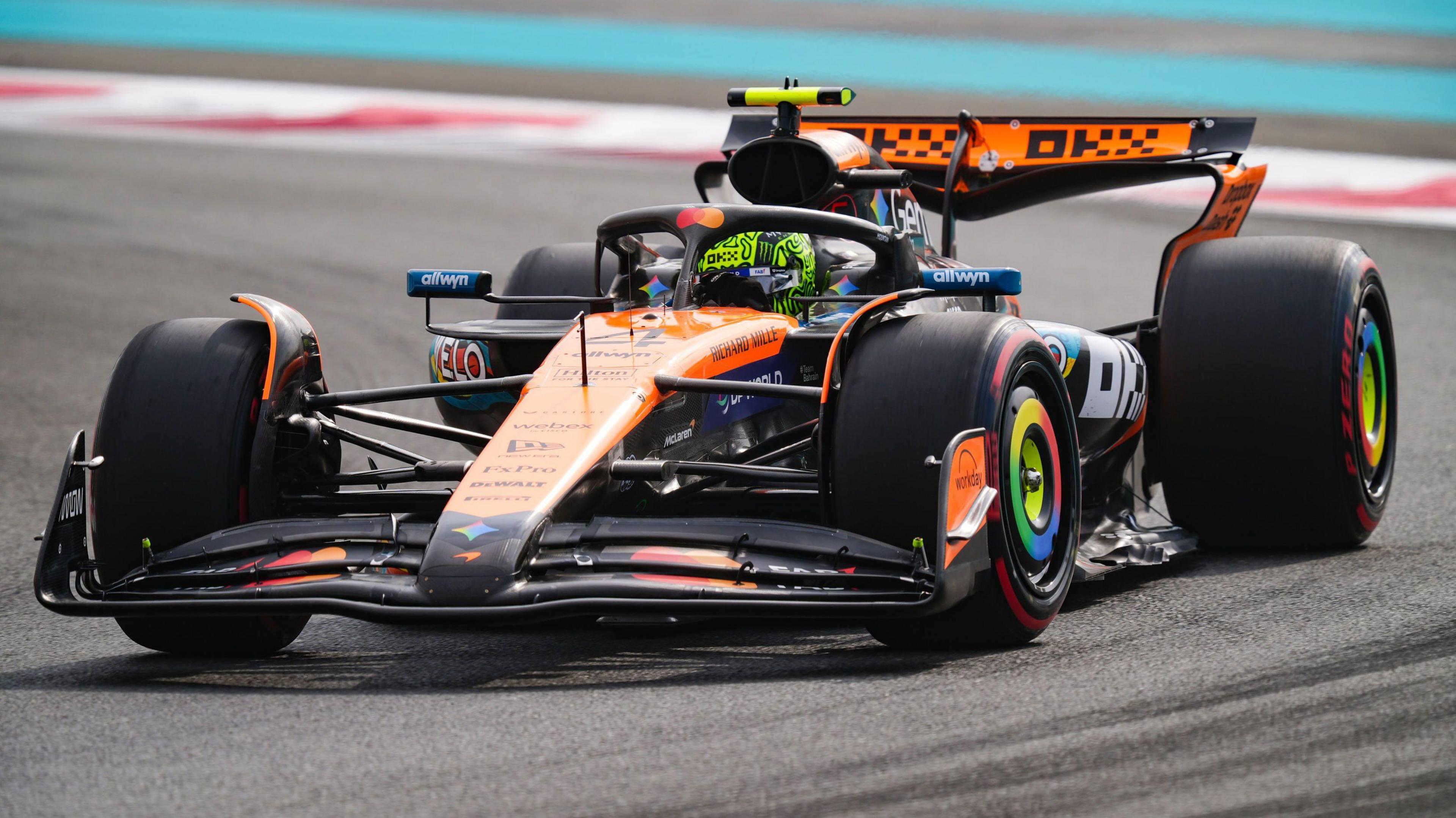 McLaren's Lando Norris during Abu Dhabi Grand Prix first practice