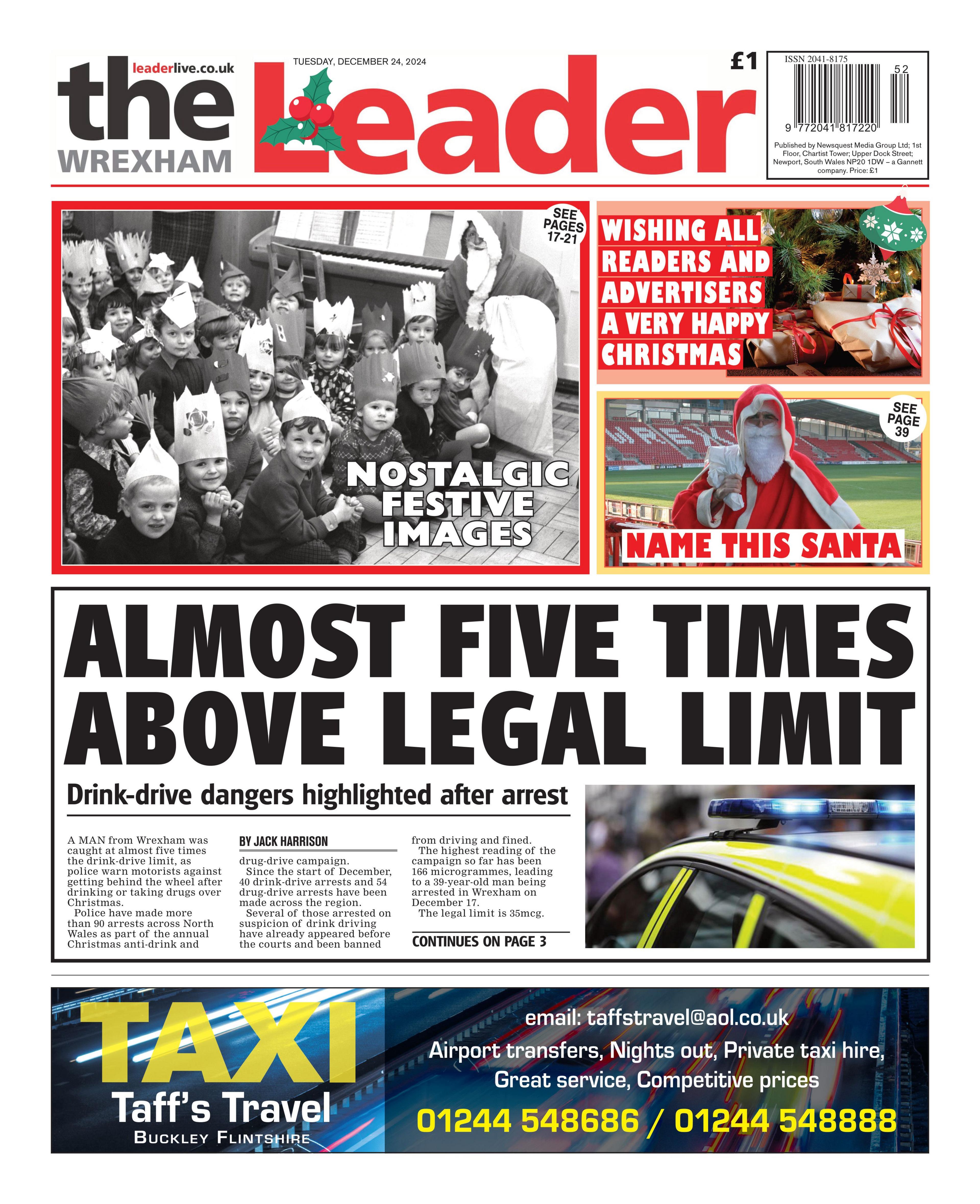 Wrexham Leader front page