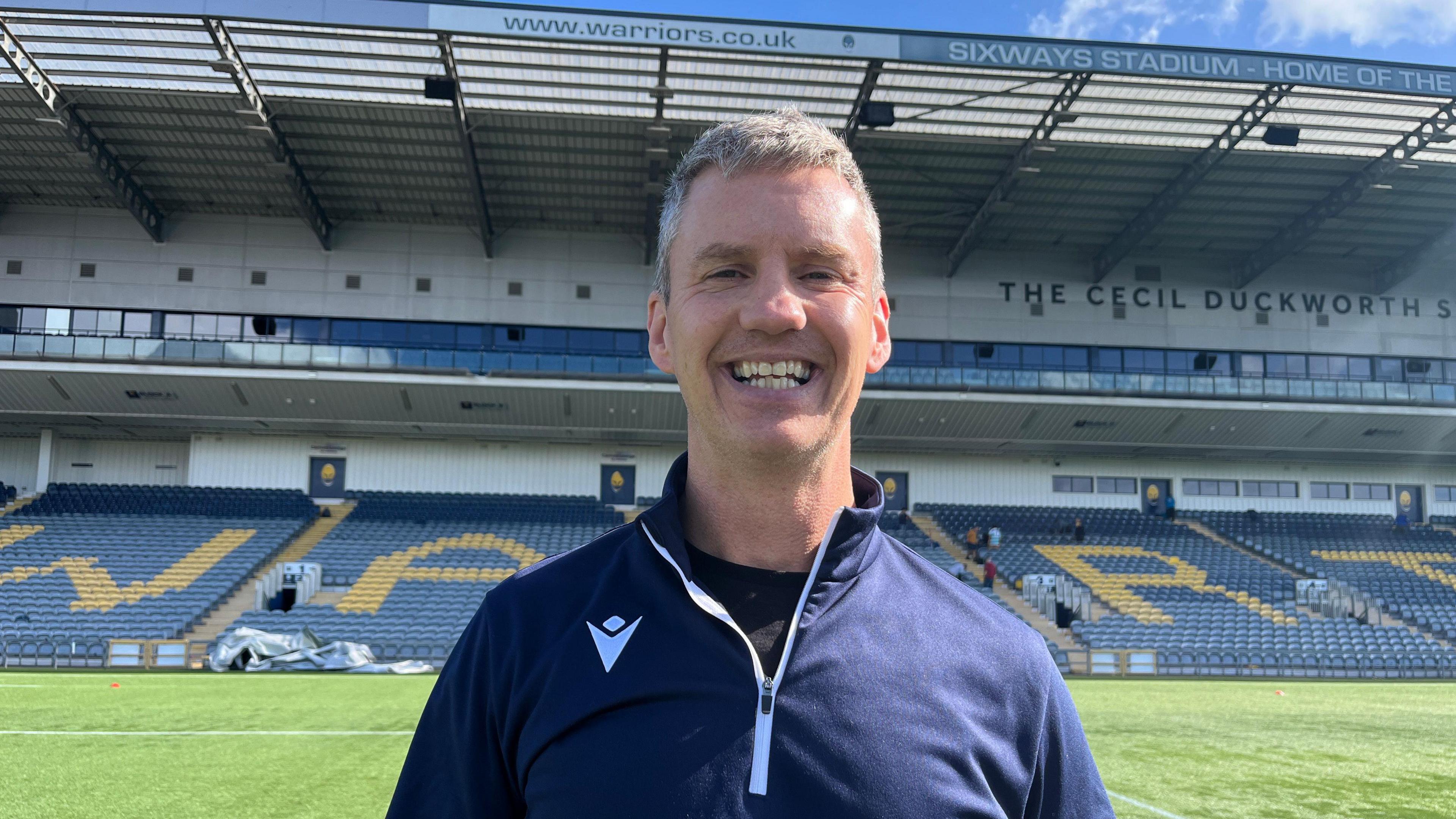 Head and shoulders photo of Worcester Warriors chief executive Stephen Vaughan at Sixways stadium
