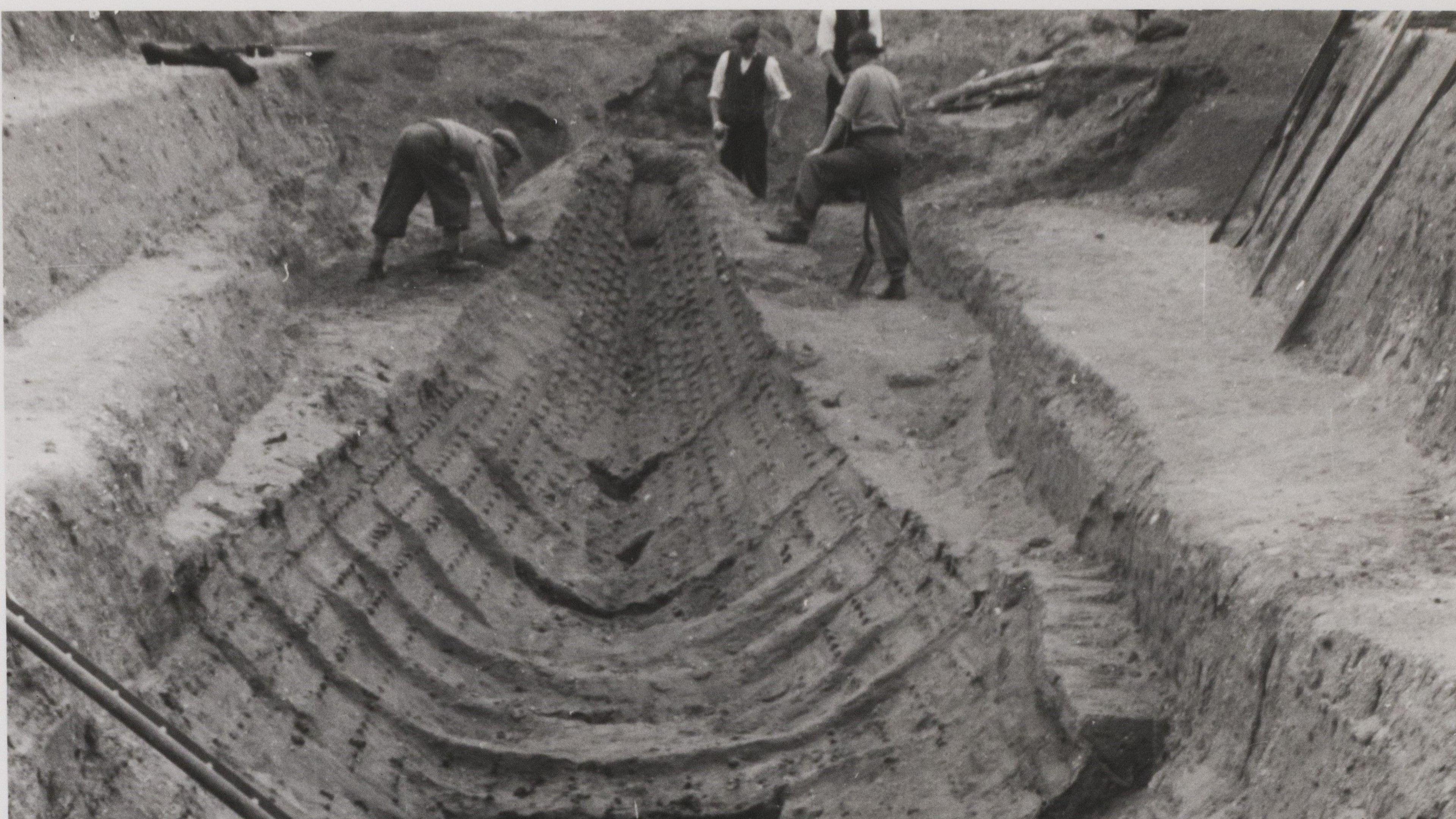 The original burial sheep unearthed at Sutton Hoo 