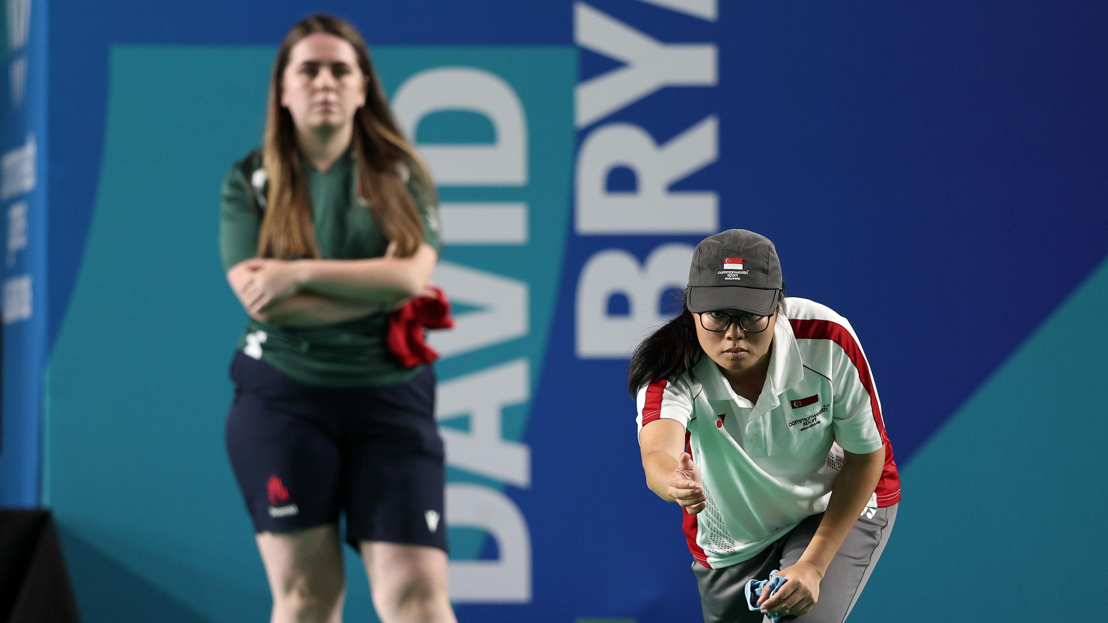 Shauna O’Neill watches on in the game against Singapore