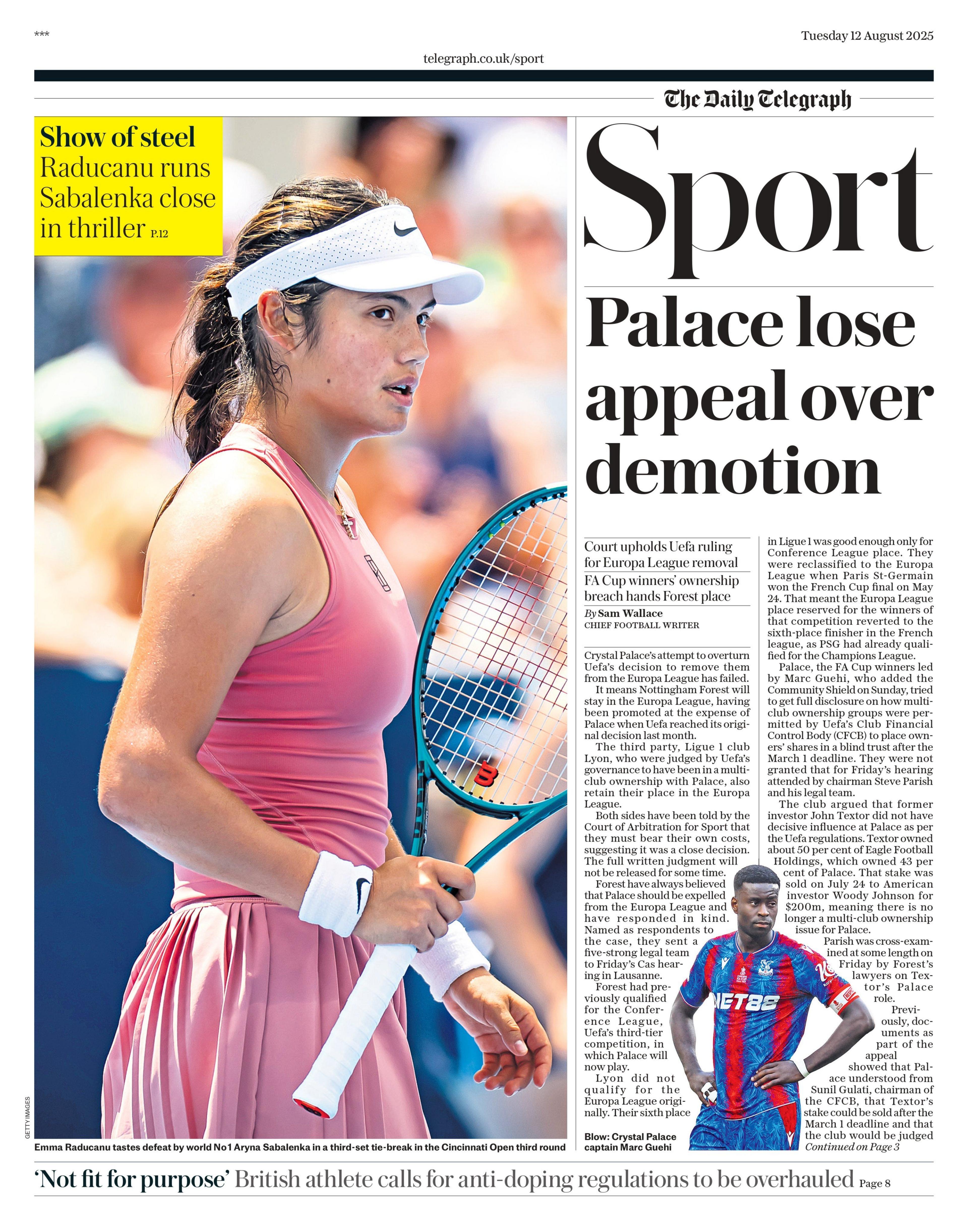 Telegraph back page 