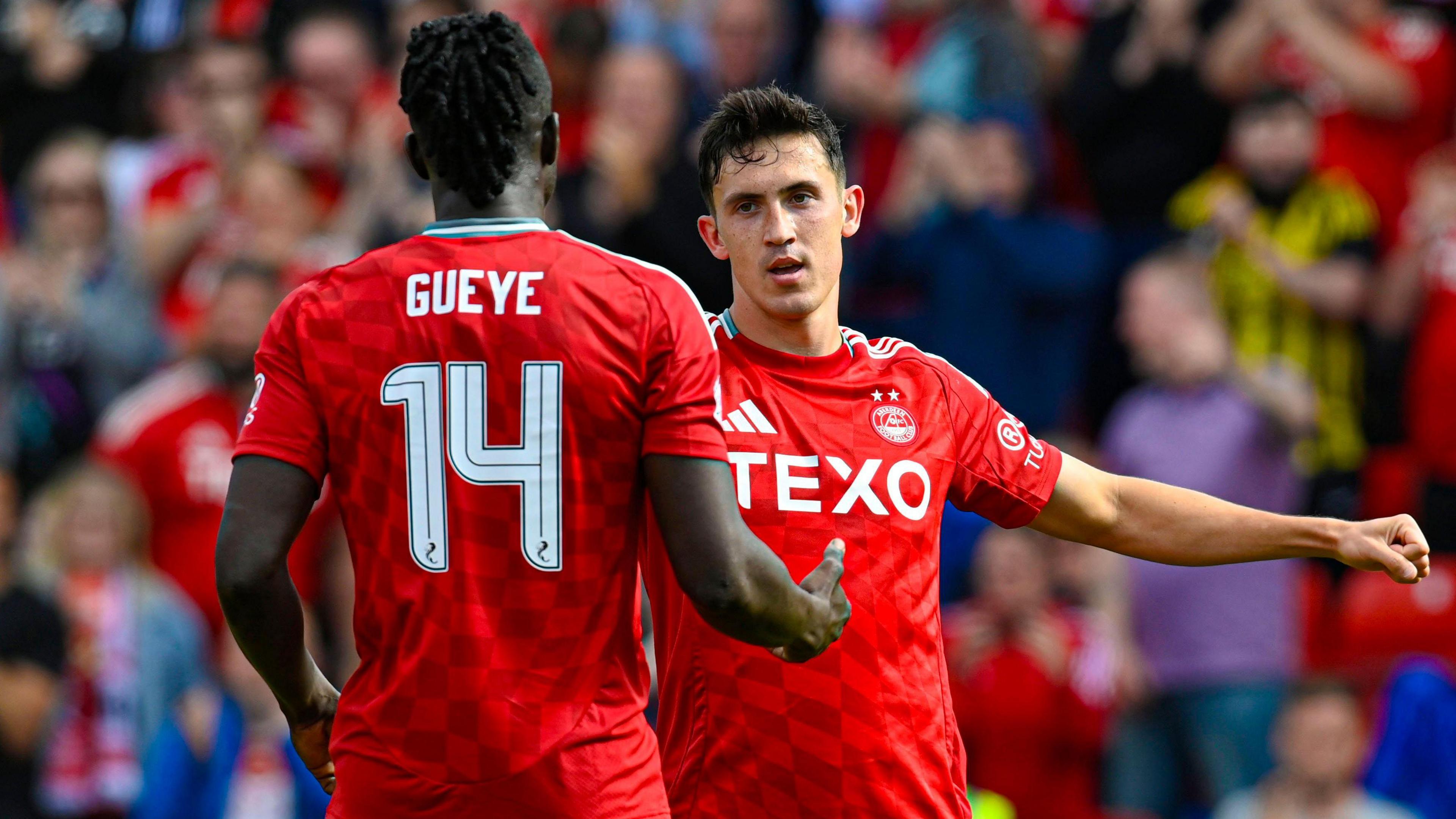 Aberdeen's Jamie McGrath (right) 