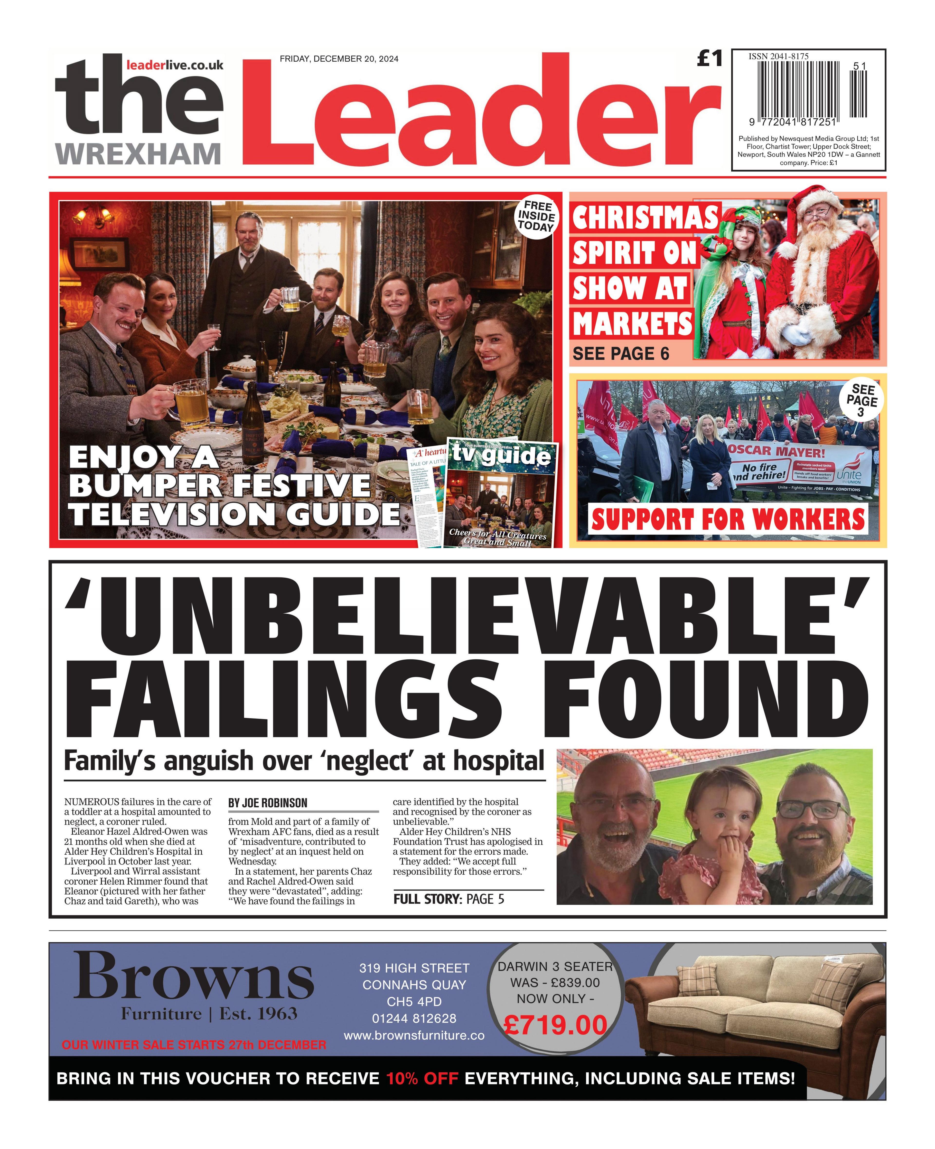 Wrexham Leader front page
