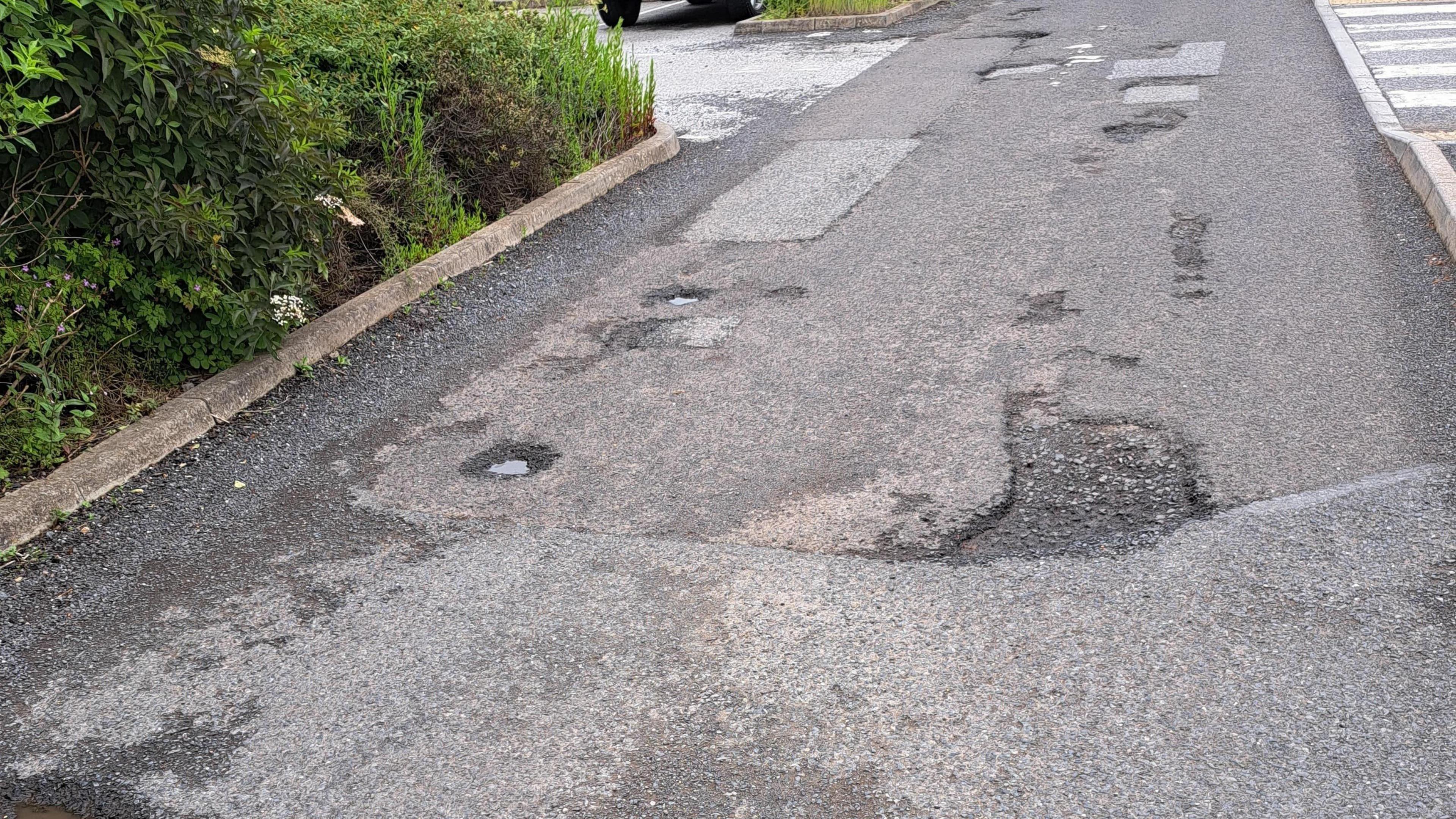 The road outside Frome Community Hospital