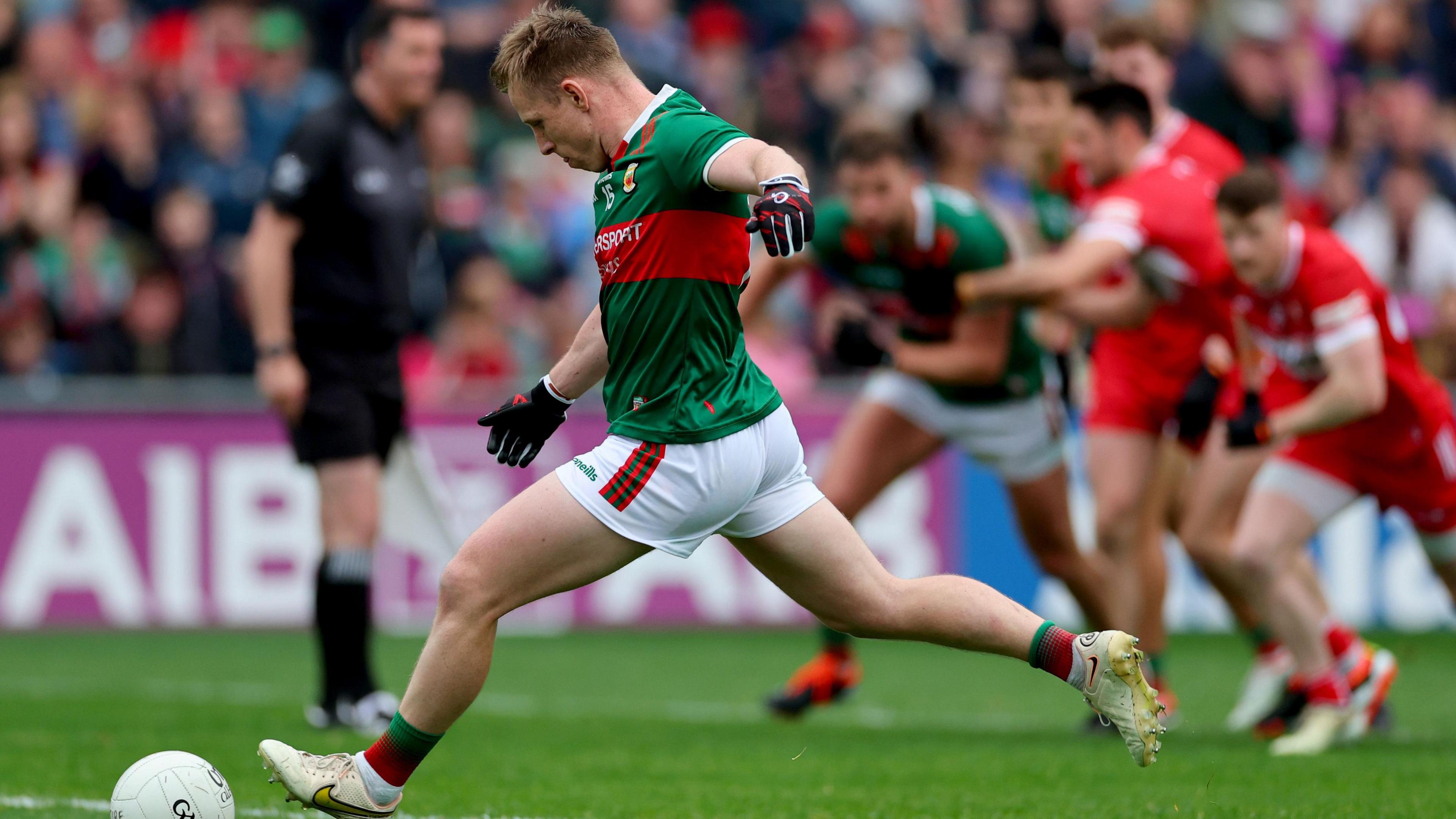 Ryan O'Donoghue scores a penalty in the second half