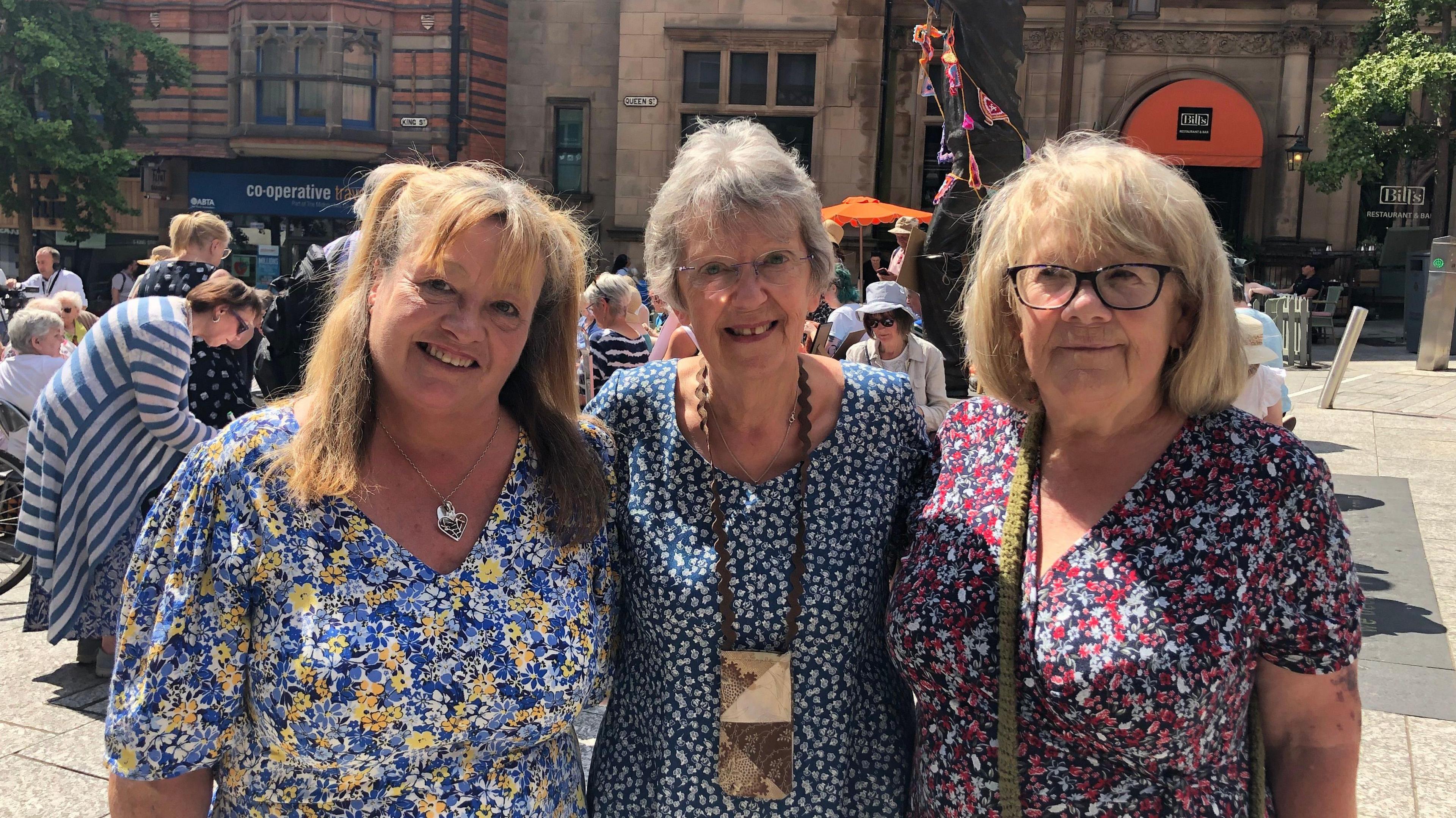 Three ladies in Nottingham city centre