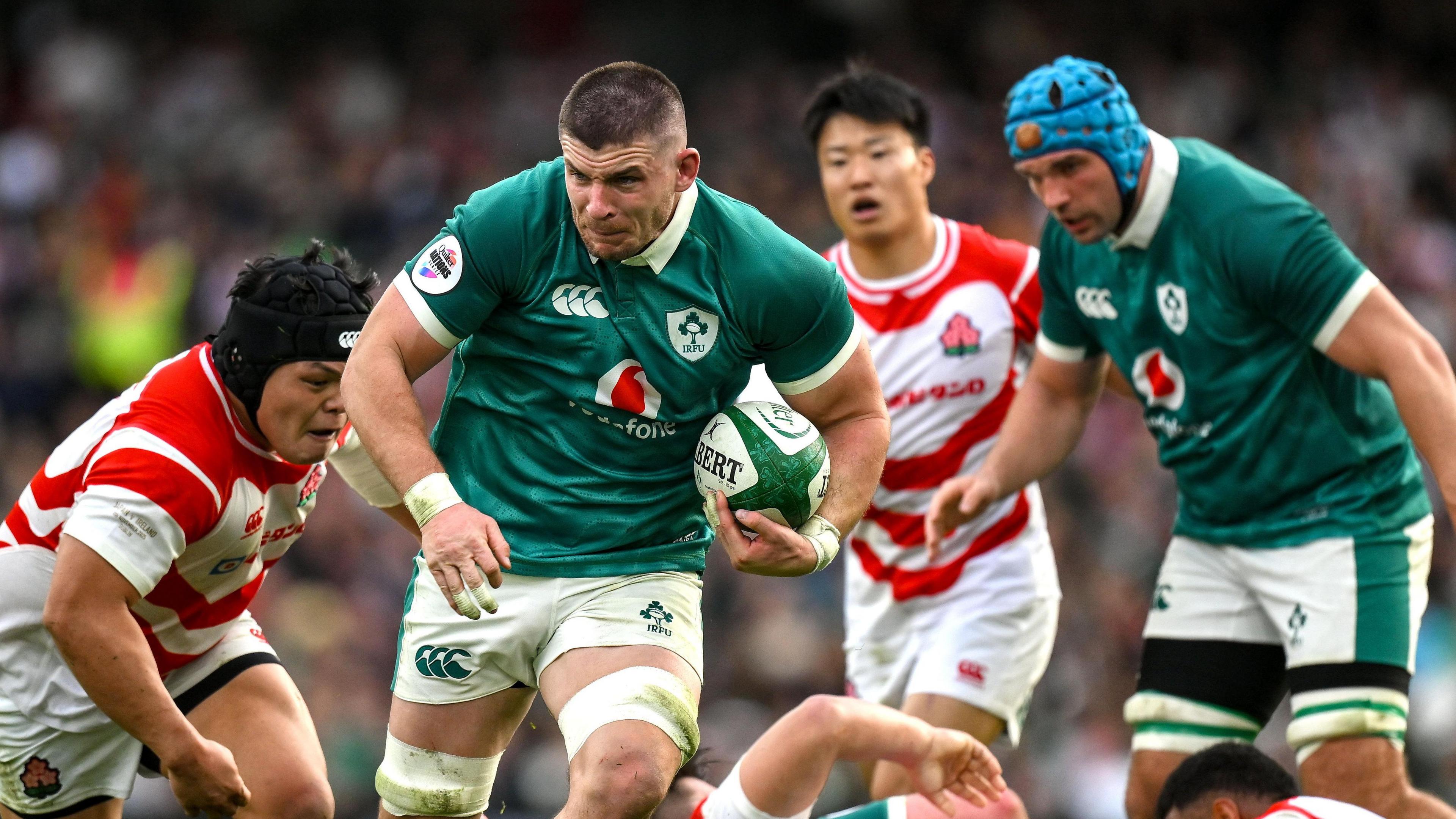 Nick Timoney carries the ball 