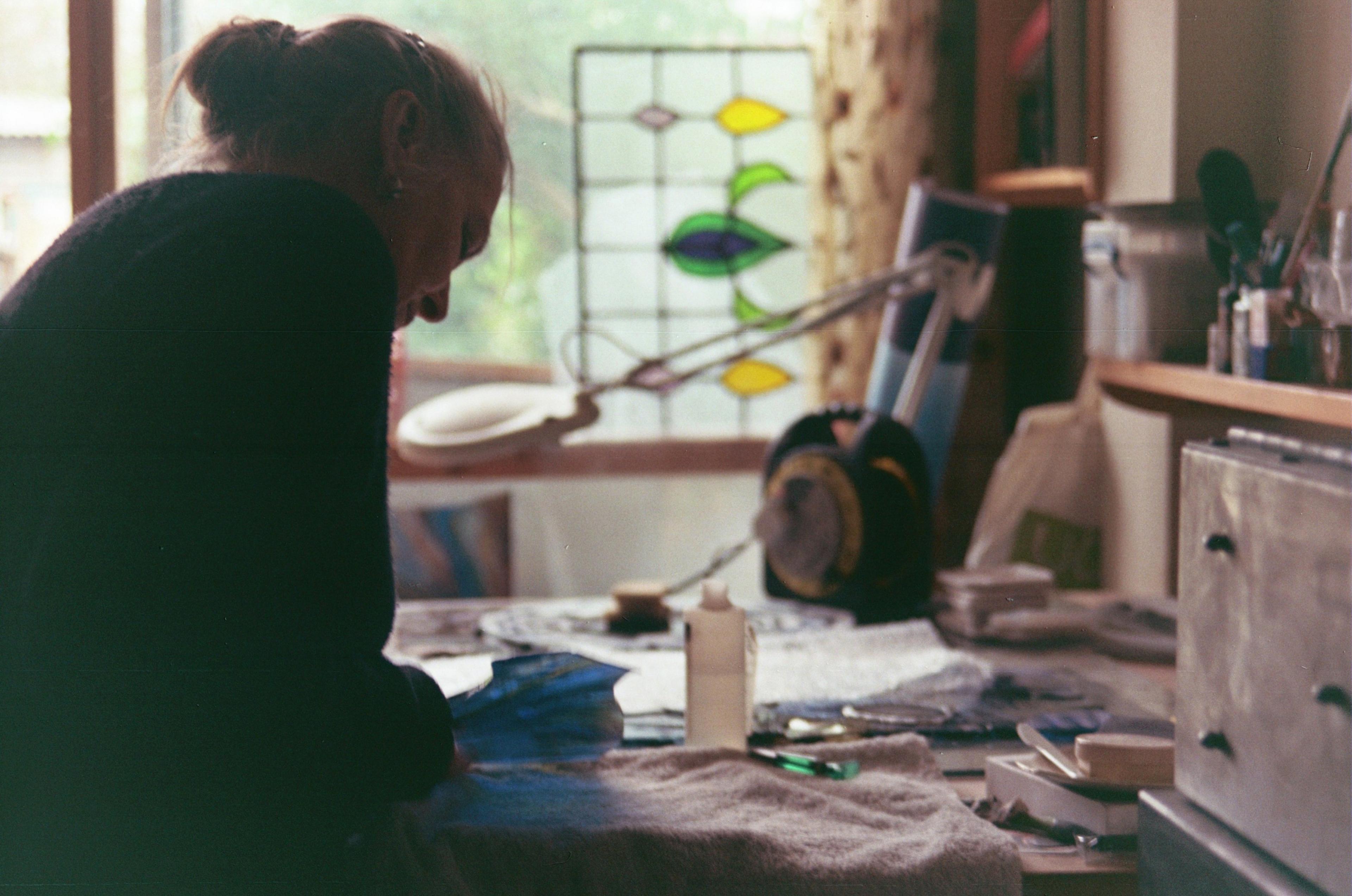 Christina Dembinska in the studio