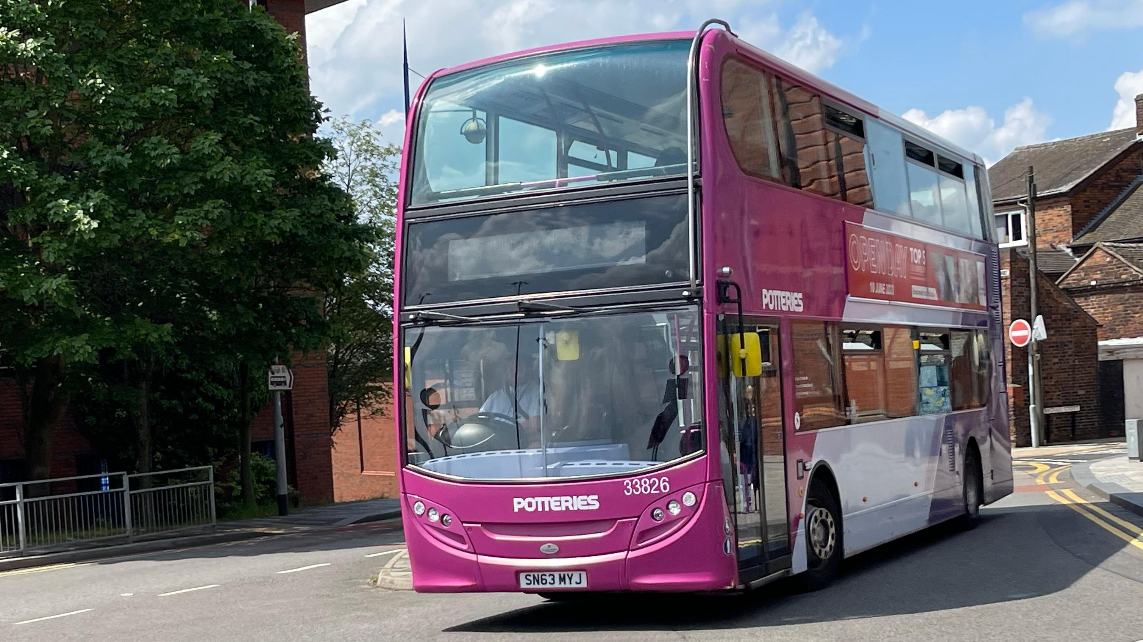 A bus in Stoke-on-Trent