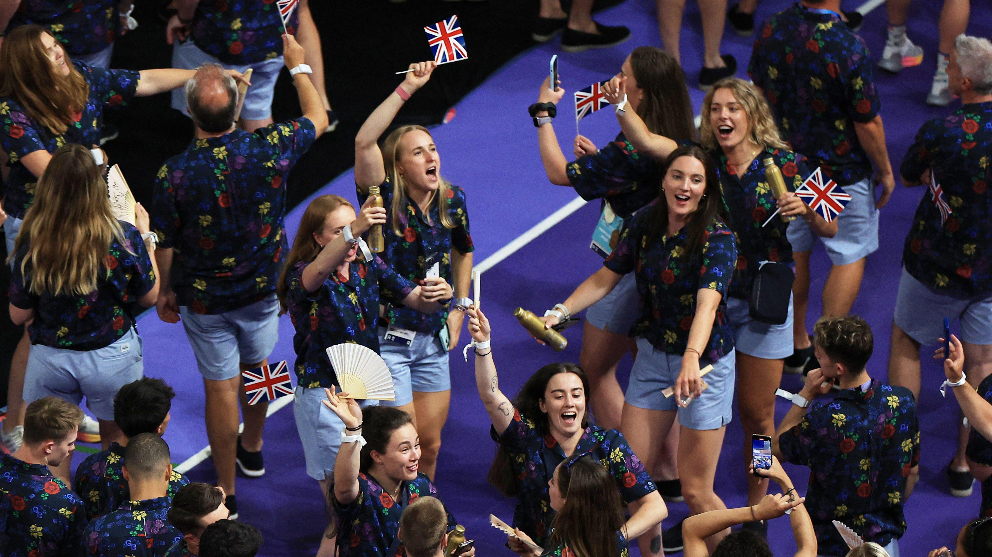 Team GB at closing ceremony