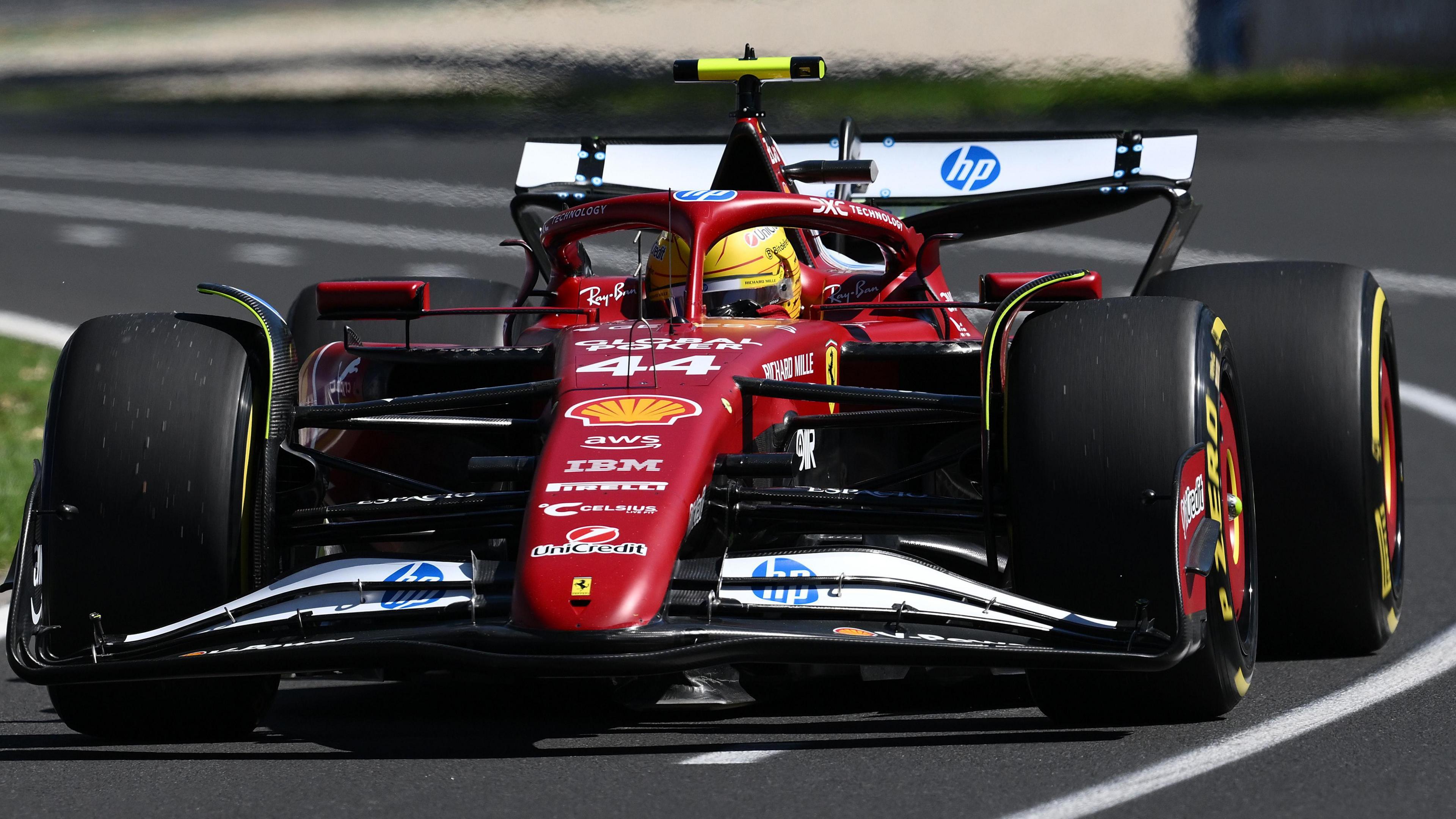 Lewis Hamilton's Ferrari in Australian GP second practice