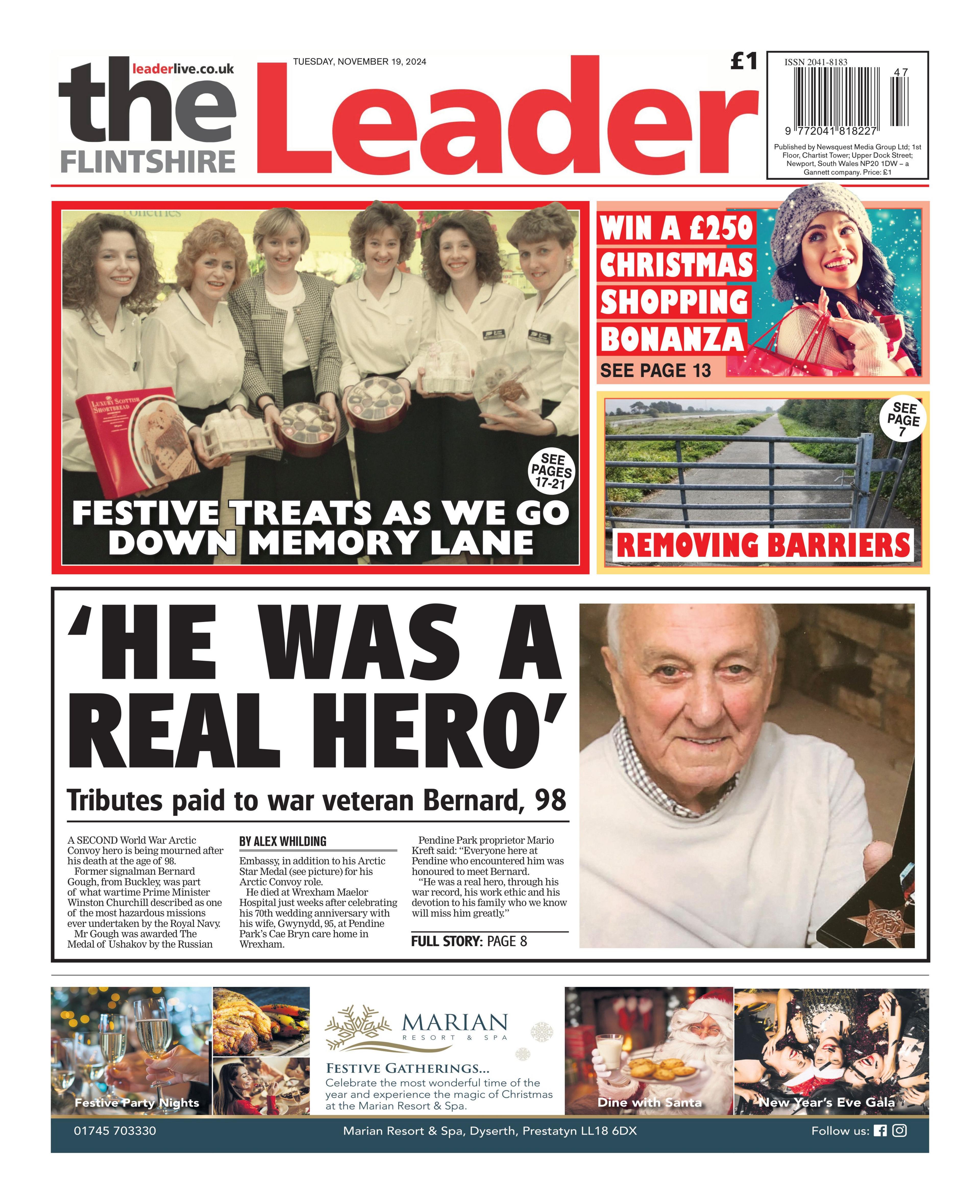 Front page of the Flintshire Leader