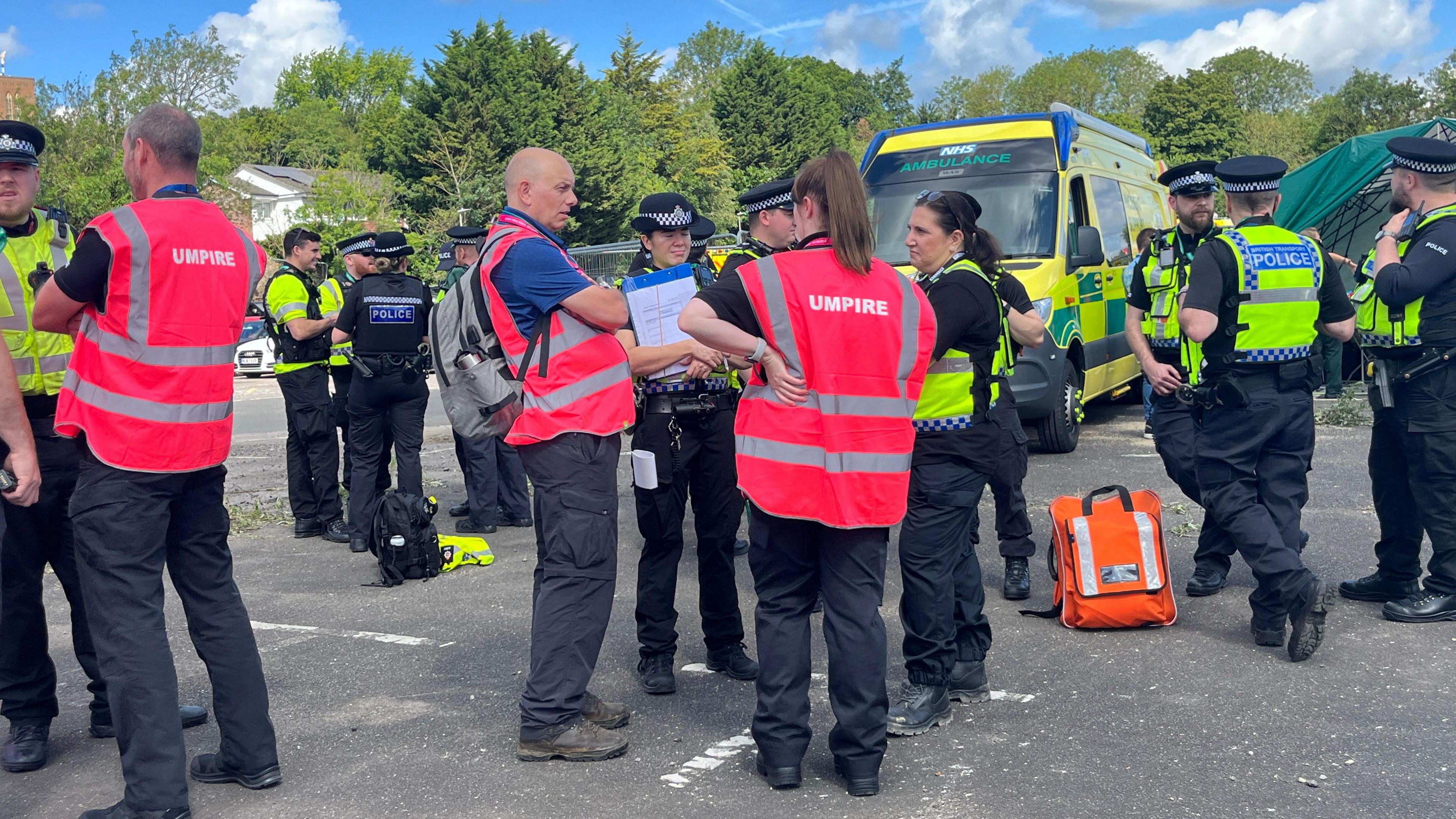 A major incident exercise in Guildford