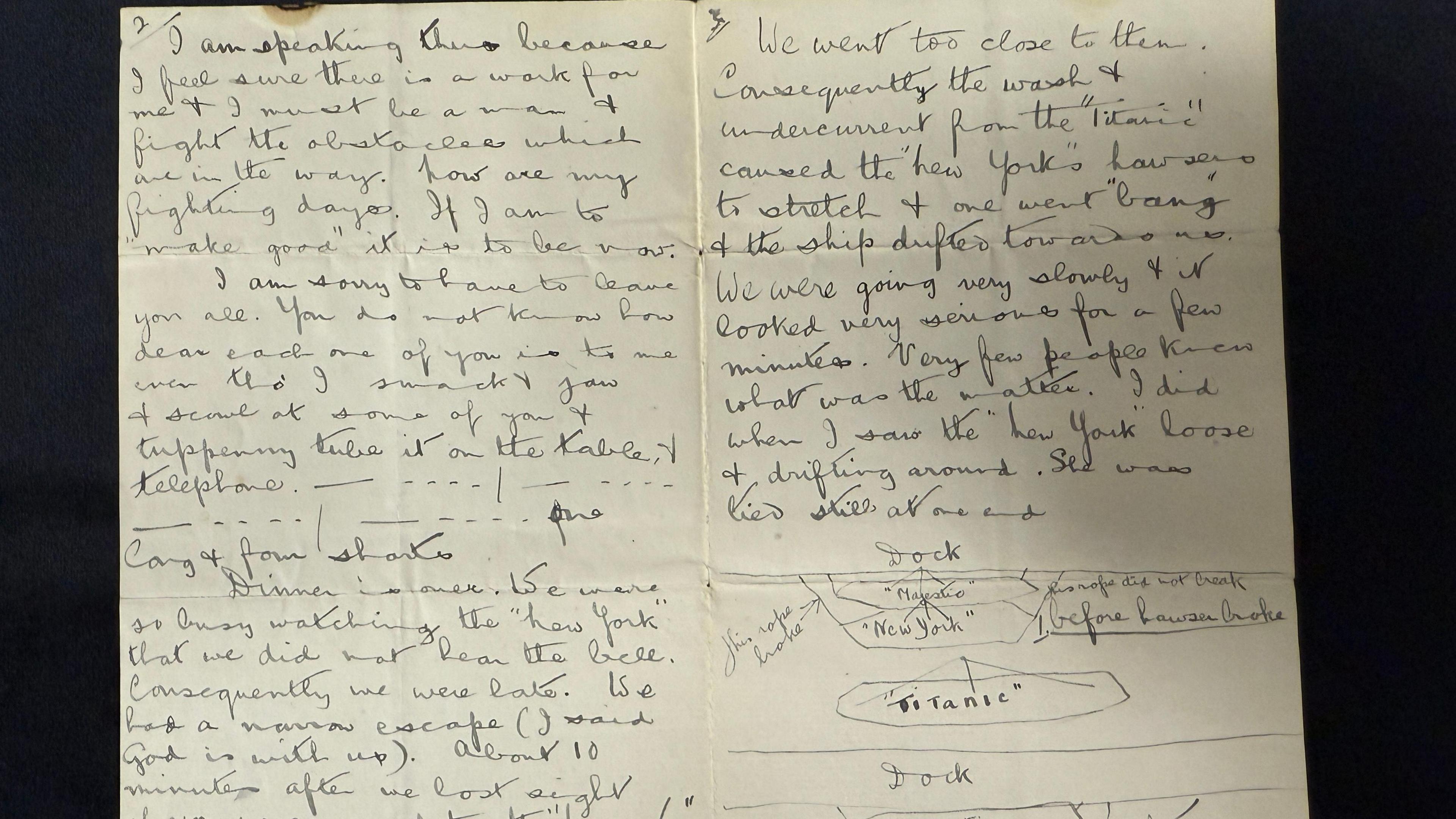 A letter from Ernest Tomlin is also included in the. It looks like it was written in ink and the paper shows some signs of water damage.