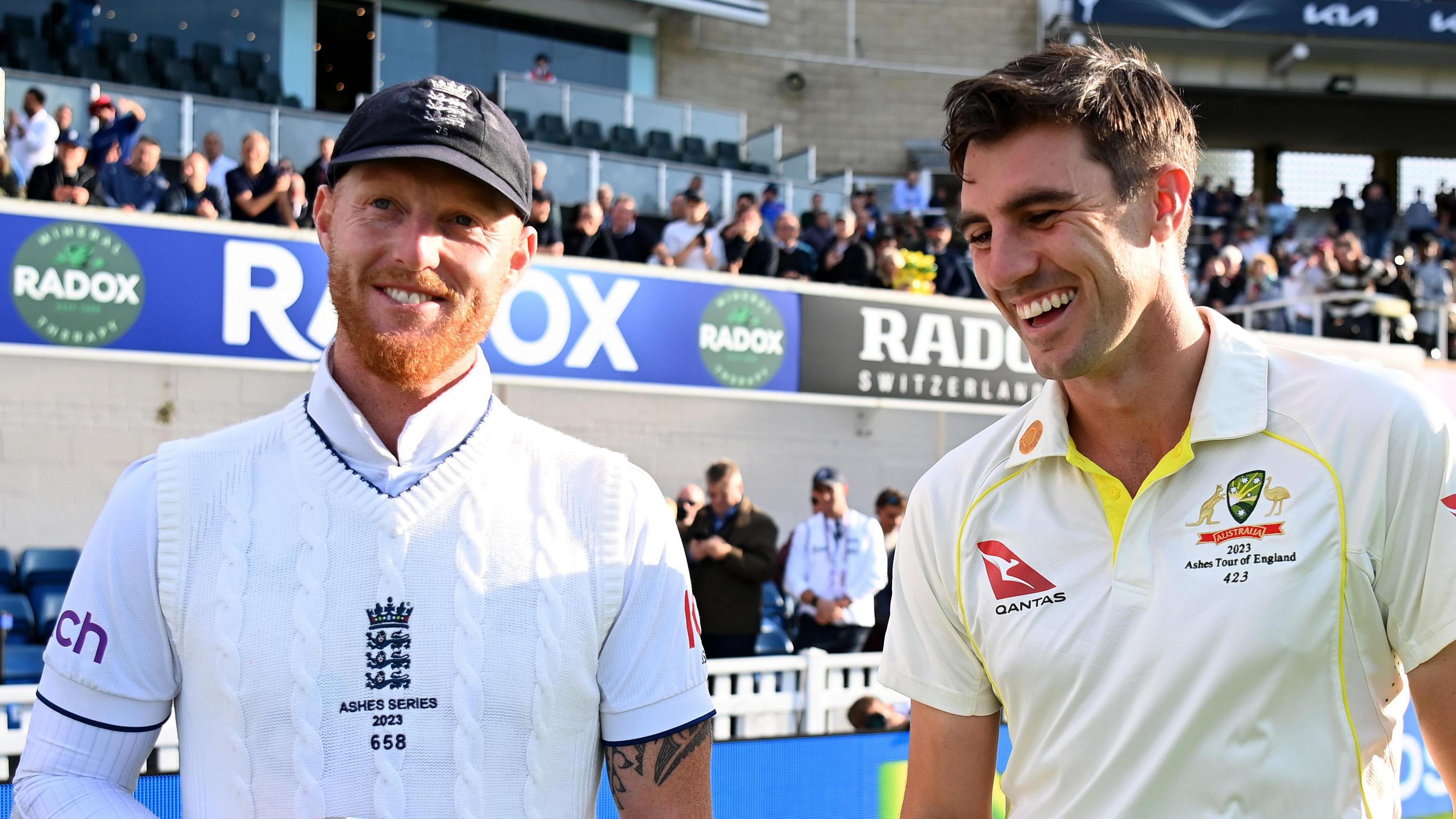 Ben Stokes and Pat Cummins