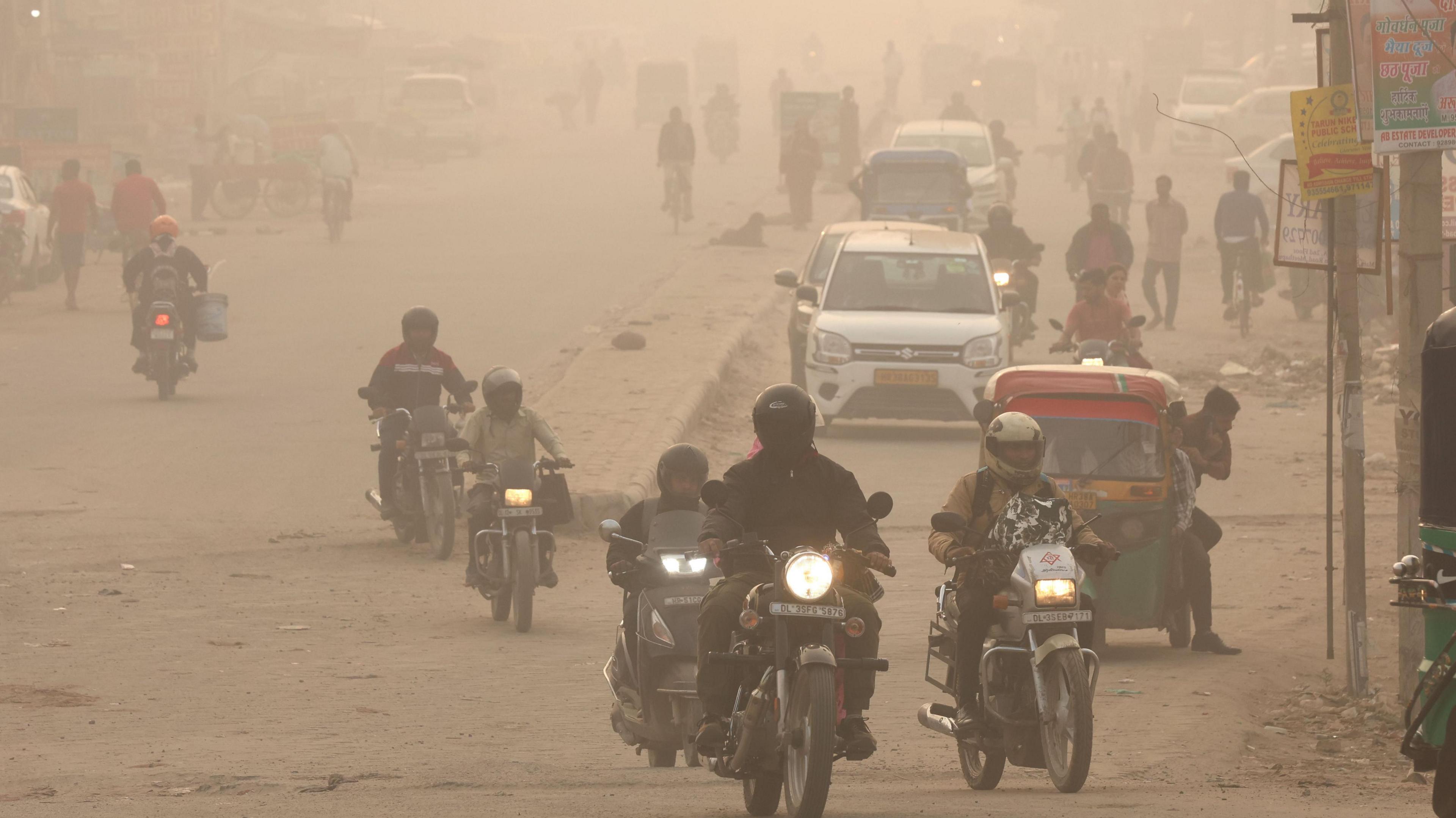 Flights and trains have had to be cancelled due to poor visibility. 