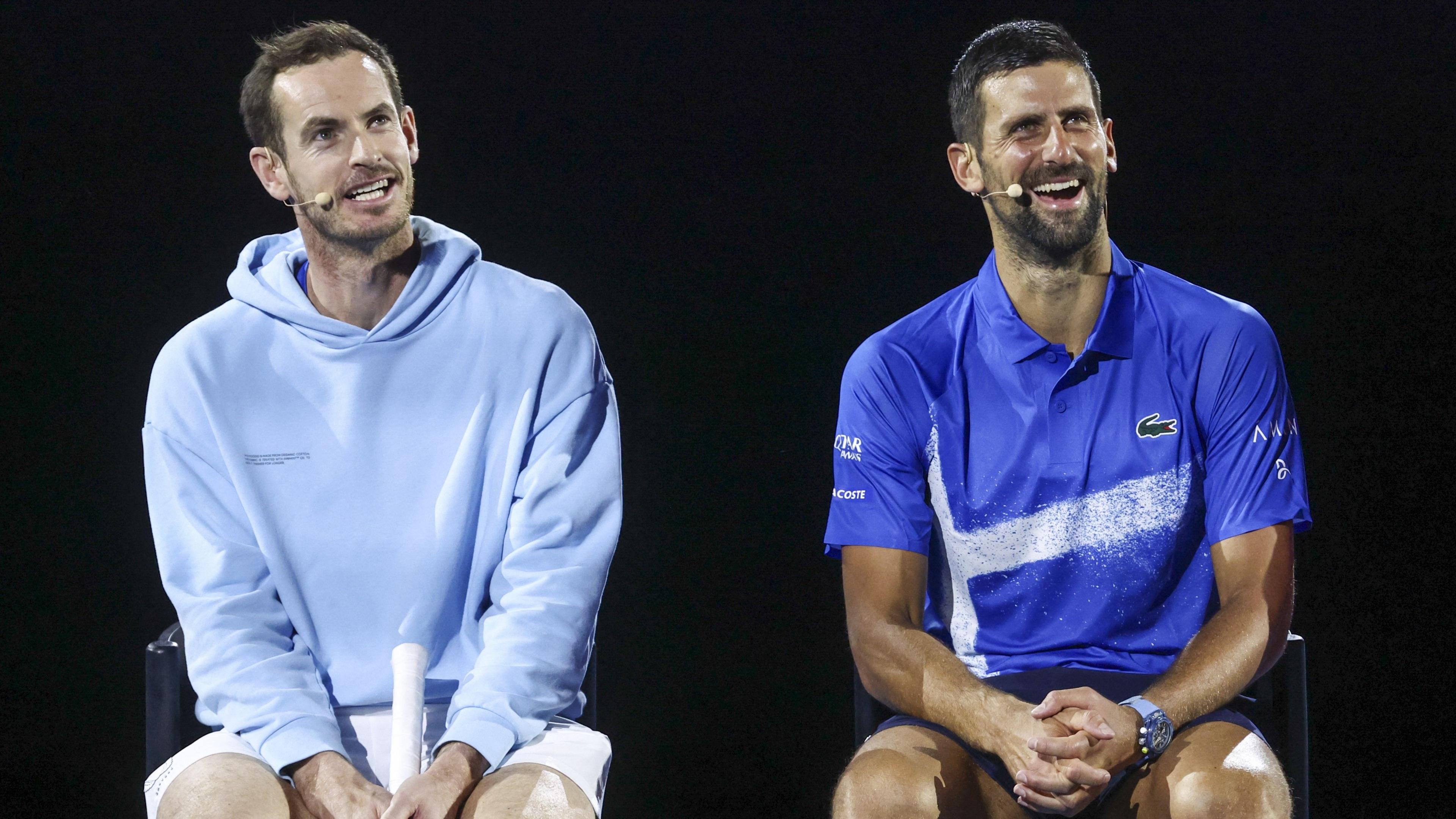 Andy Murray and Novak Djokovic at the Australian Open