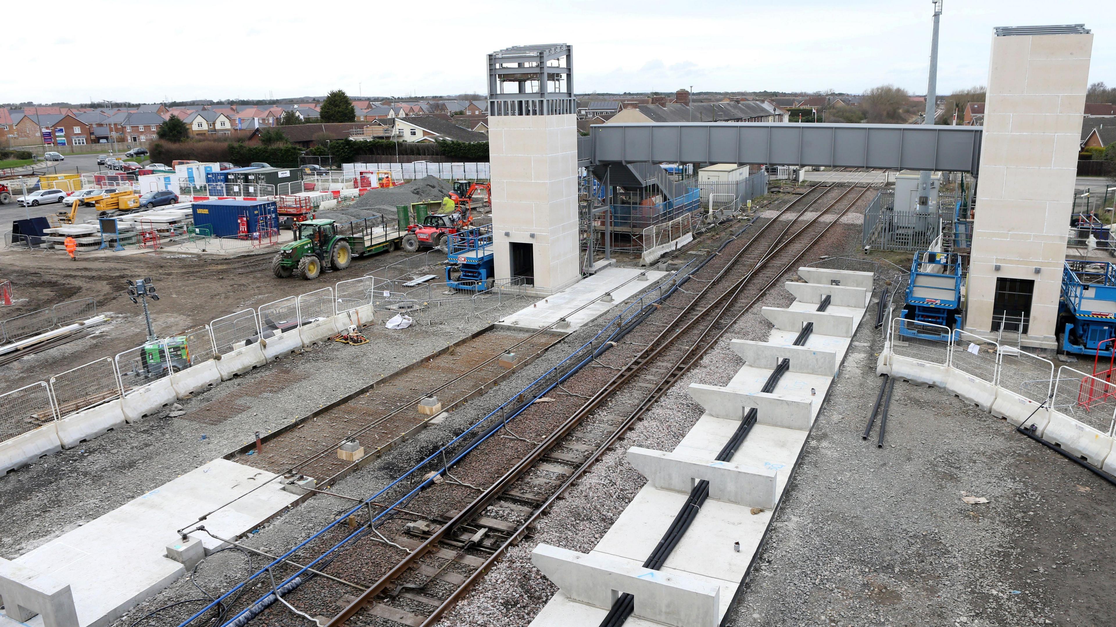 Ongoing work to the Northumberland Line at South Newsham near Blyth