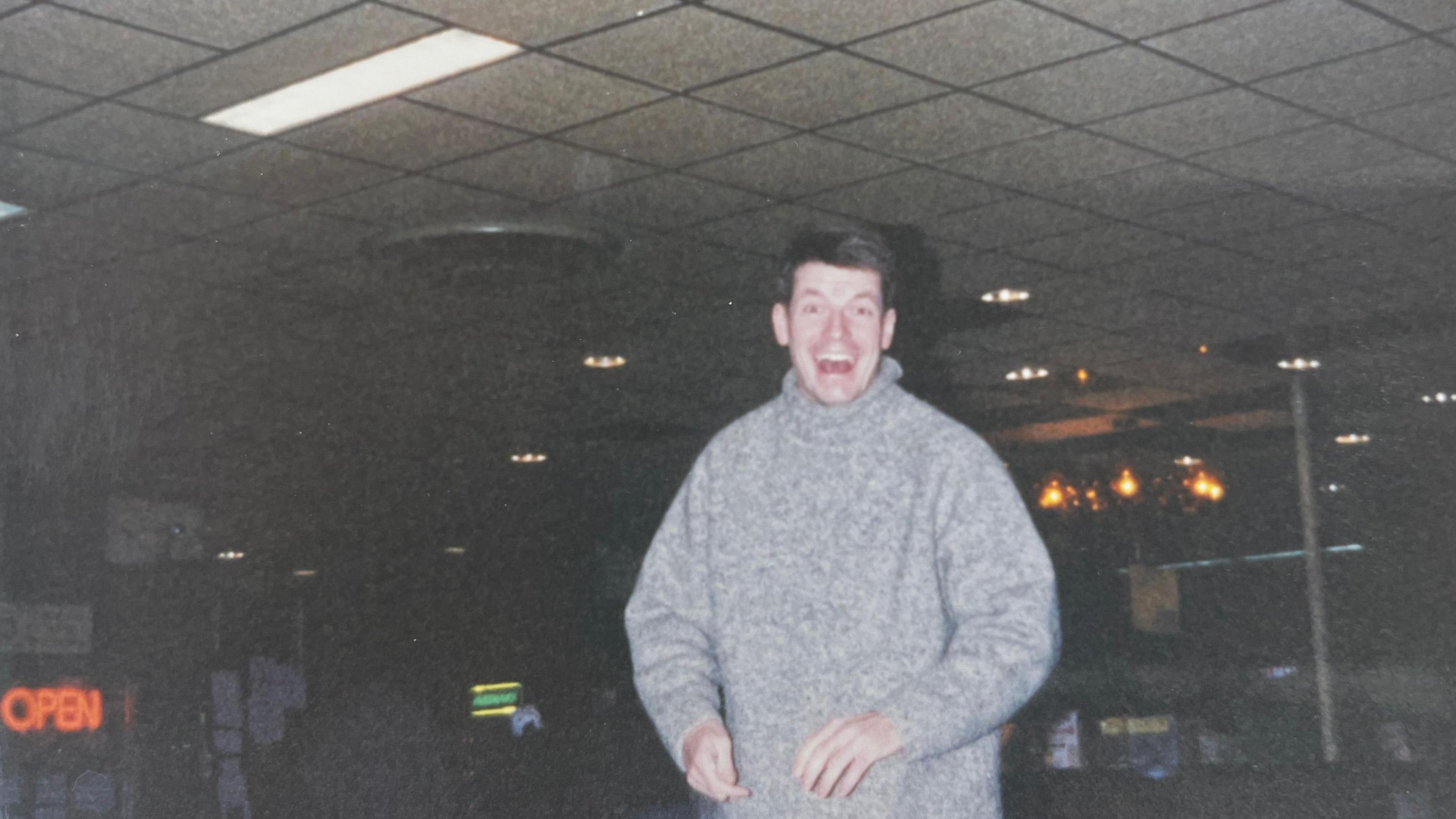 Matthew Smith, Jeffries' partner, wearing a grey jumper in an old photo