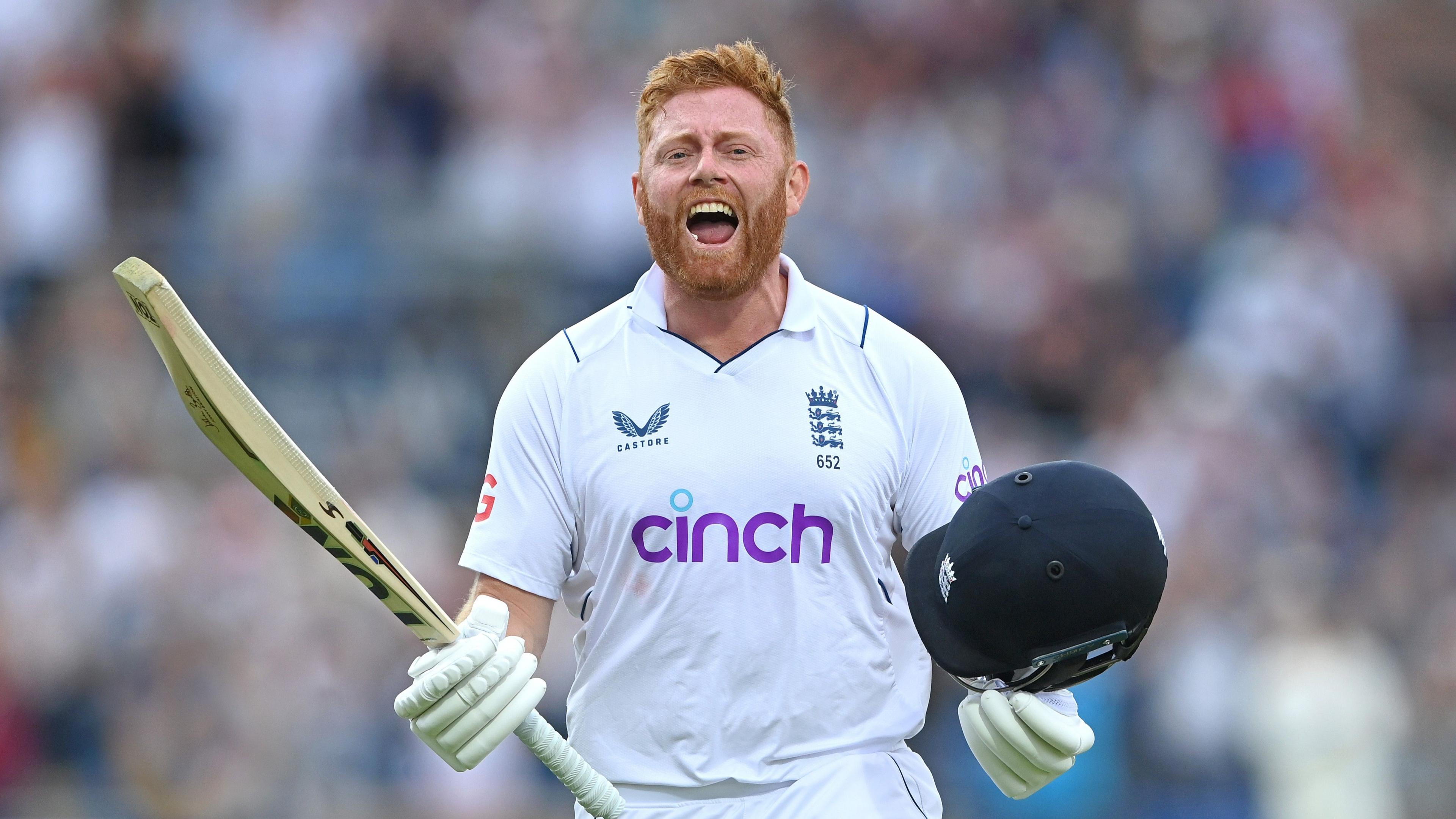 Jonny Bairstow celebrates hundred against New Zealand